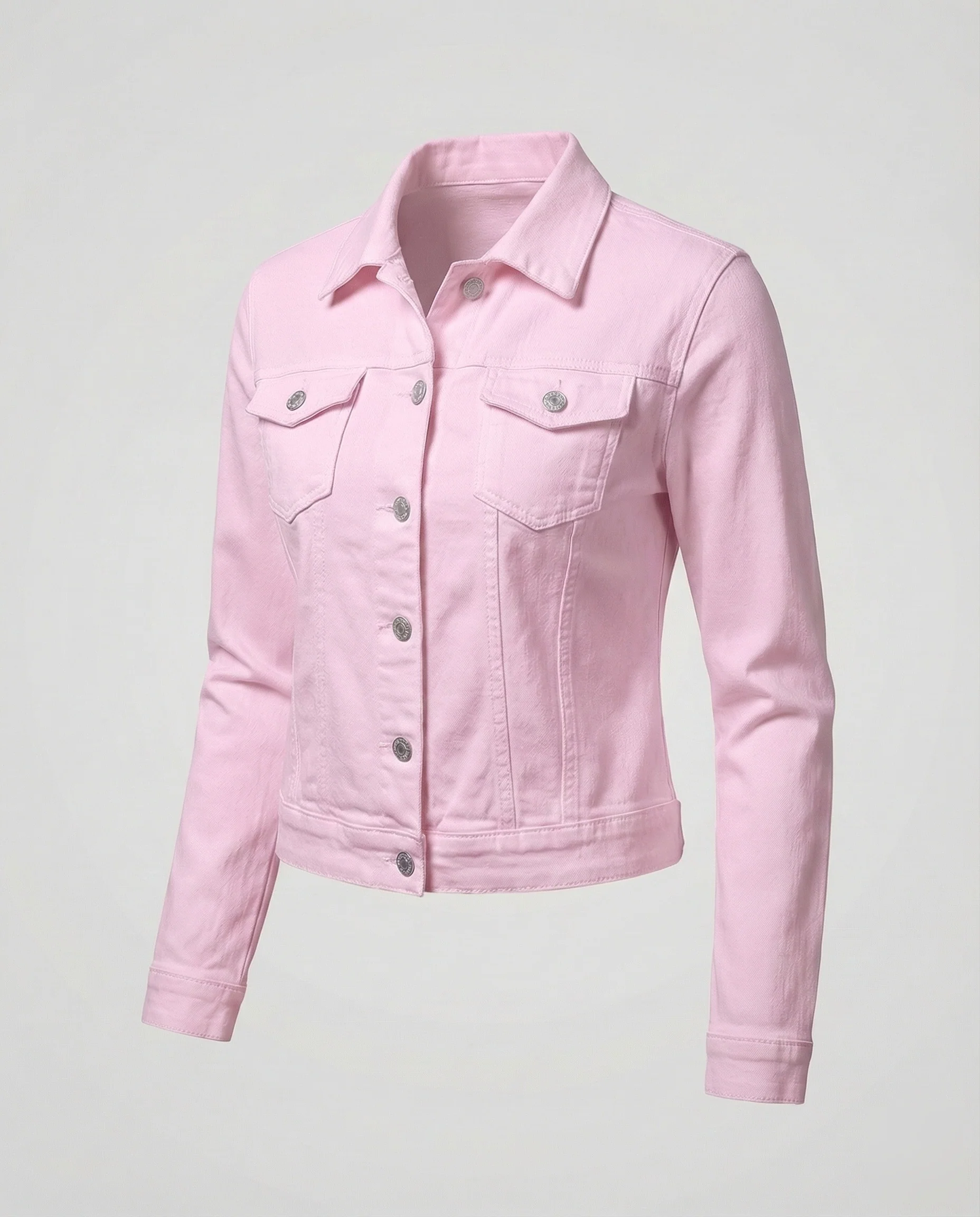 Damen Jeansjacke Kurz Tailliert - Image 11