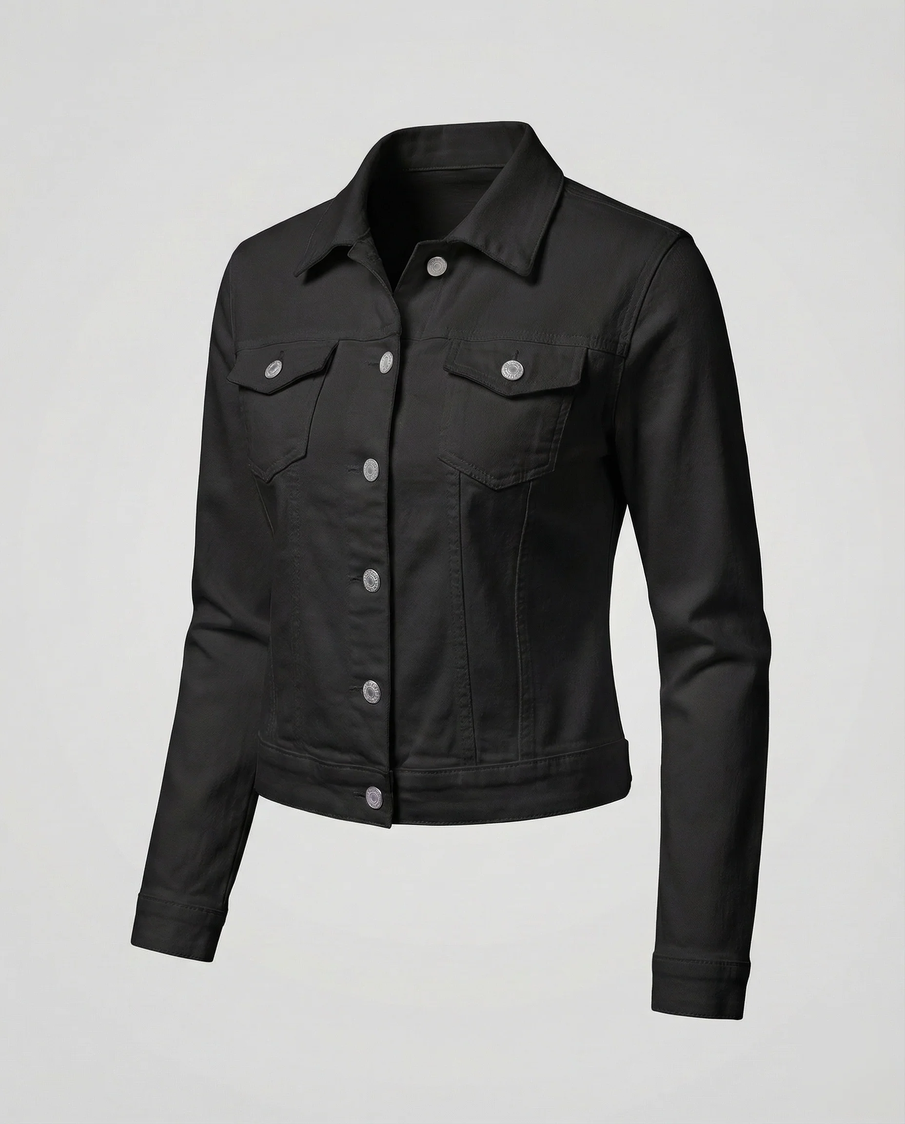 Damen Jeansjacke Kurz Tailliert - Image 6
