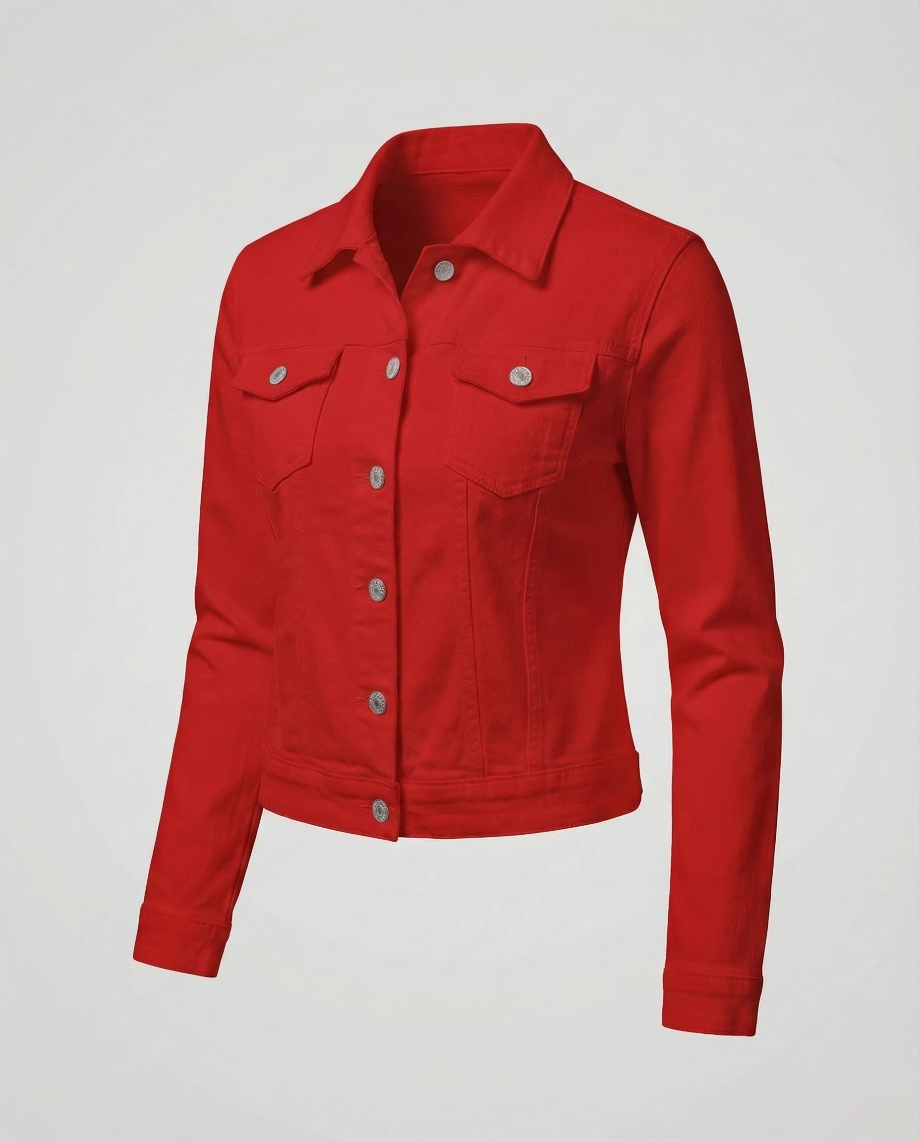 Damen Jeansjacke Kurz Tailliert - Image 7
