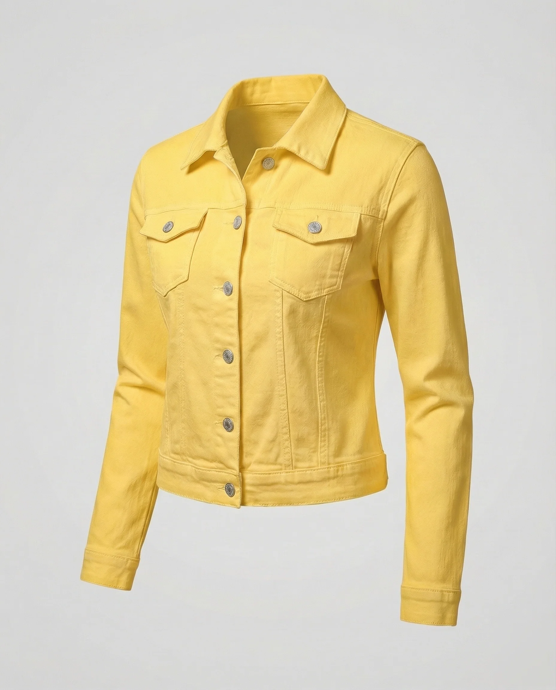 Damen Jeansjacke Kurz Tailliert - Image 8