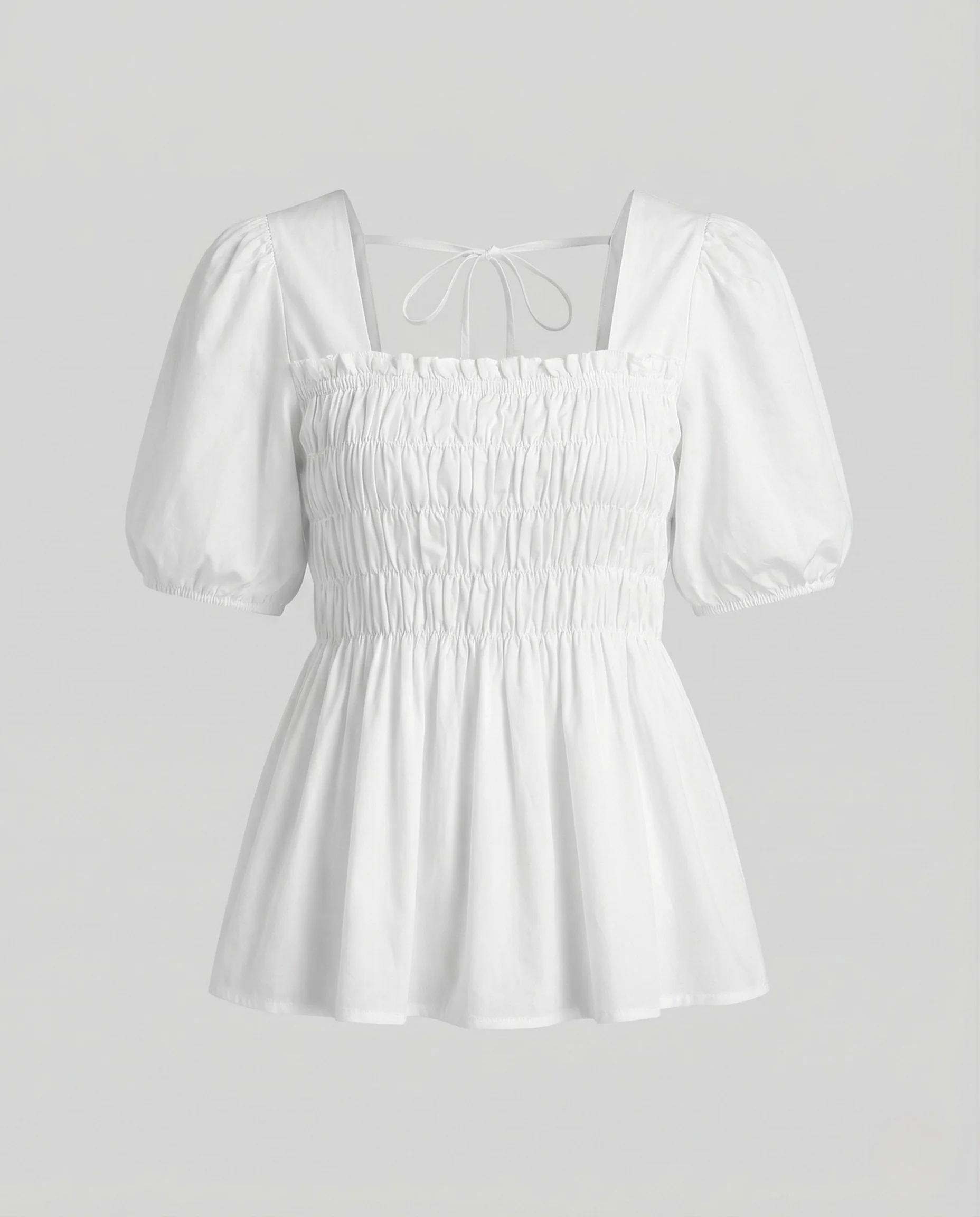 Damen Smockbluse mit Quadratischem Ausschnitt - Image 5