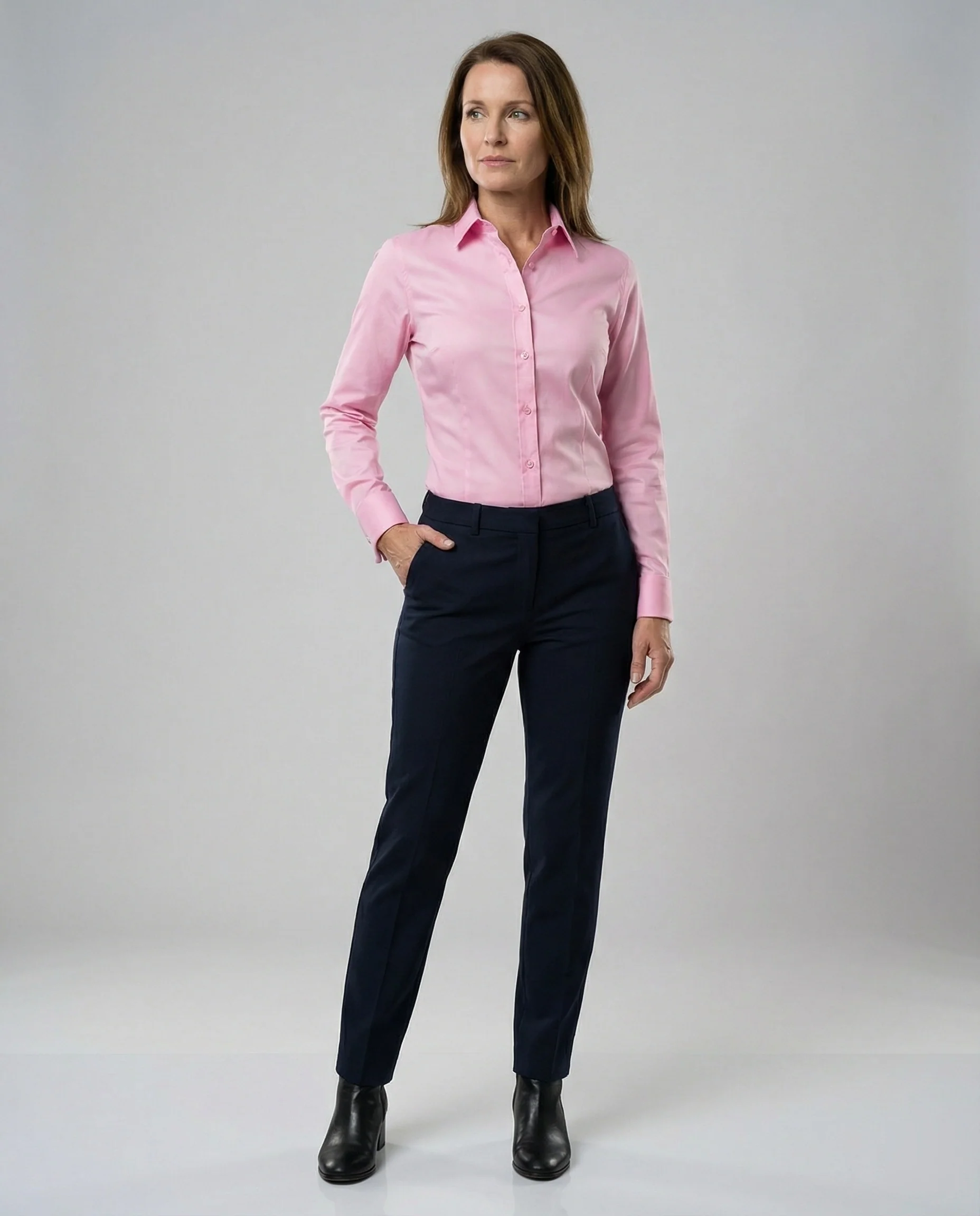Damen Hemdbluse Stretch tailliert - Image 9