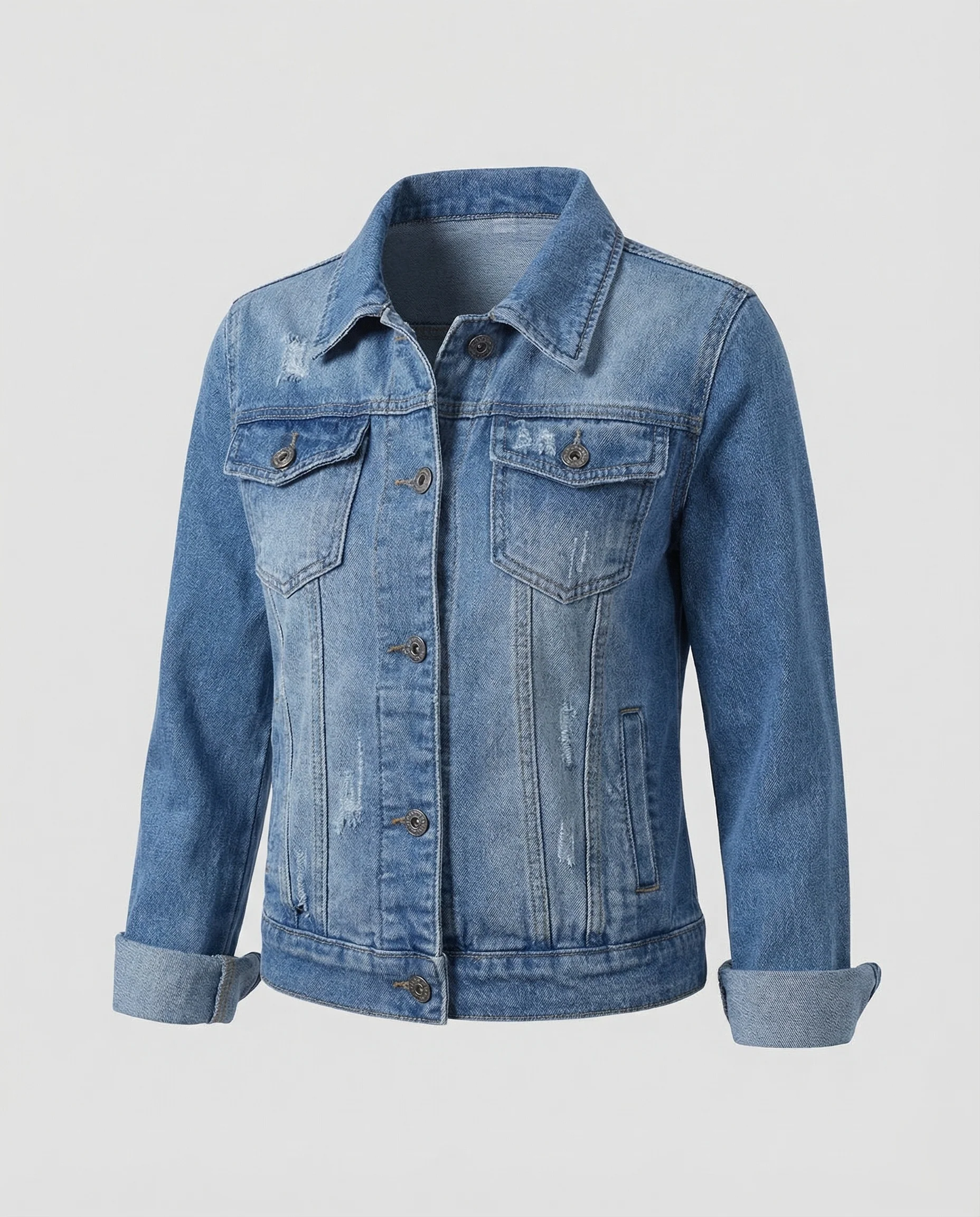Damen Trucker Jeansjacke Used - Image 5