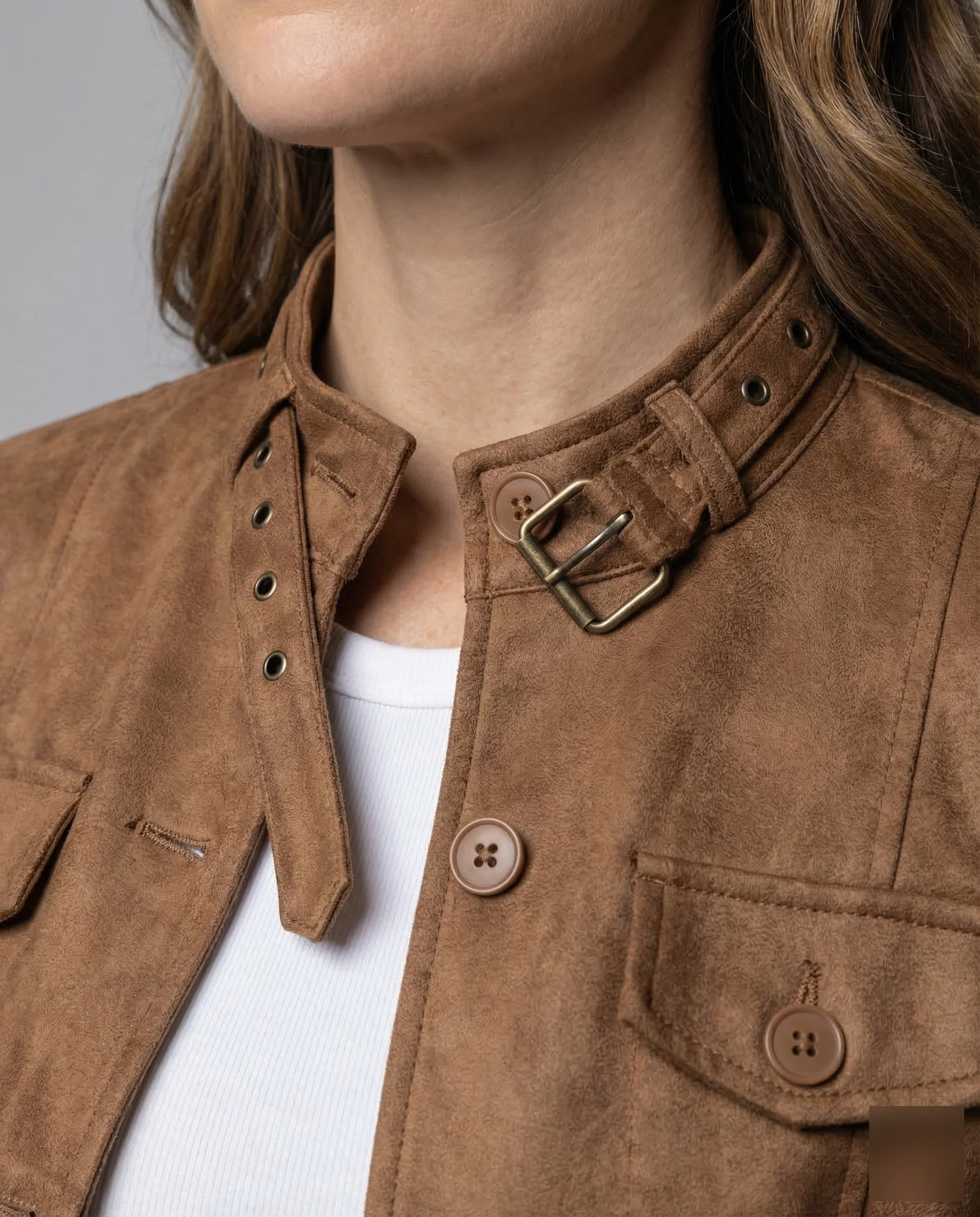 Damen Wildlederjacke Tailliert - Image 3