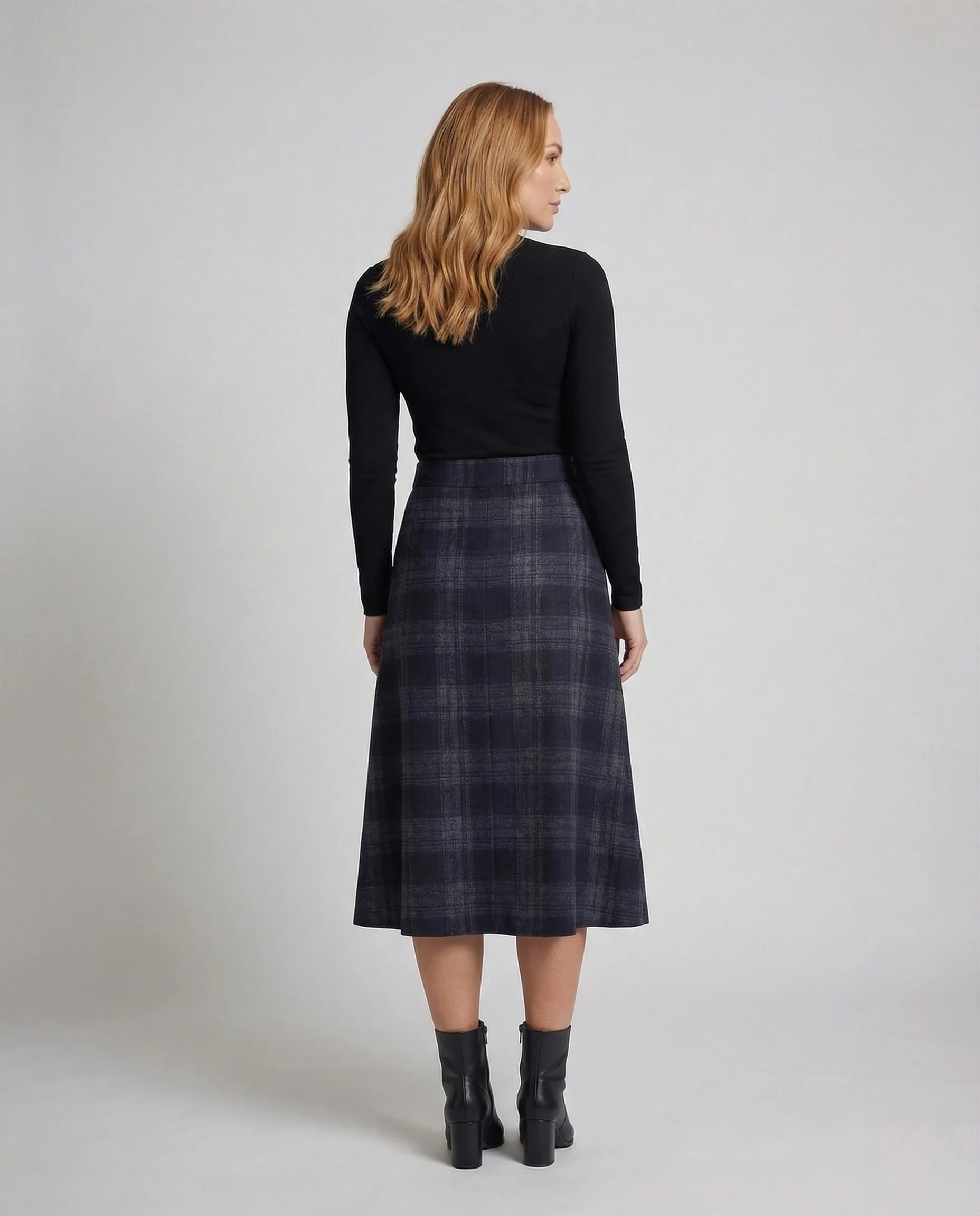 Damen Wollmix A-Linien Rock - Image 4