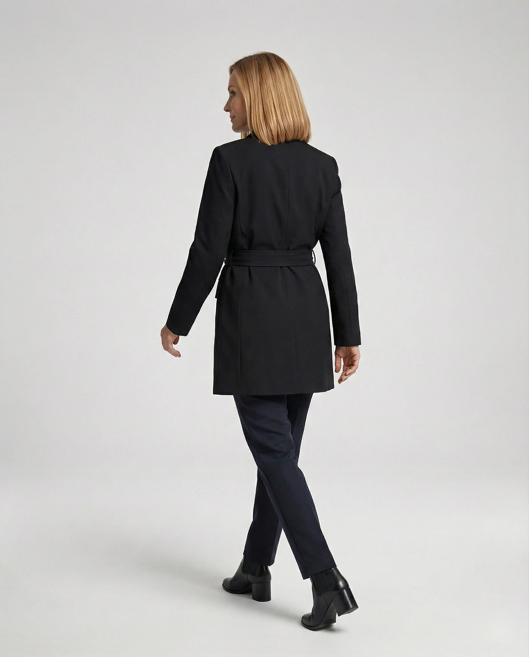 Blazer Mantel Mit Wickelgürtel Damen - Image 2