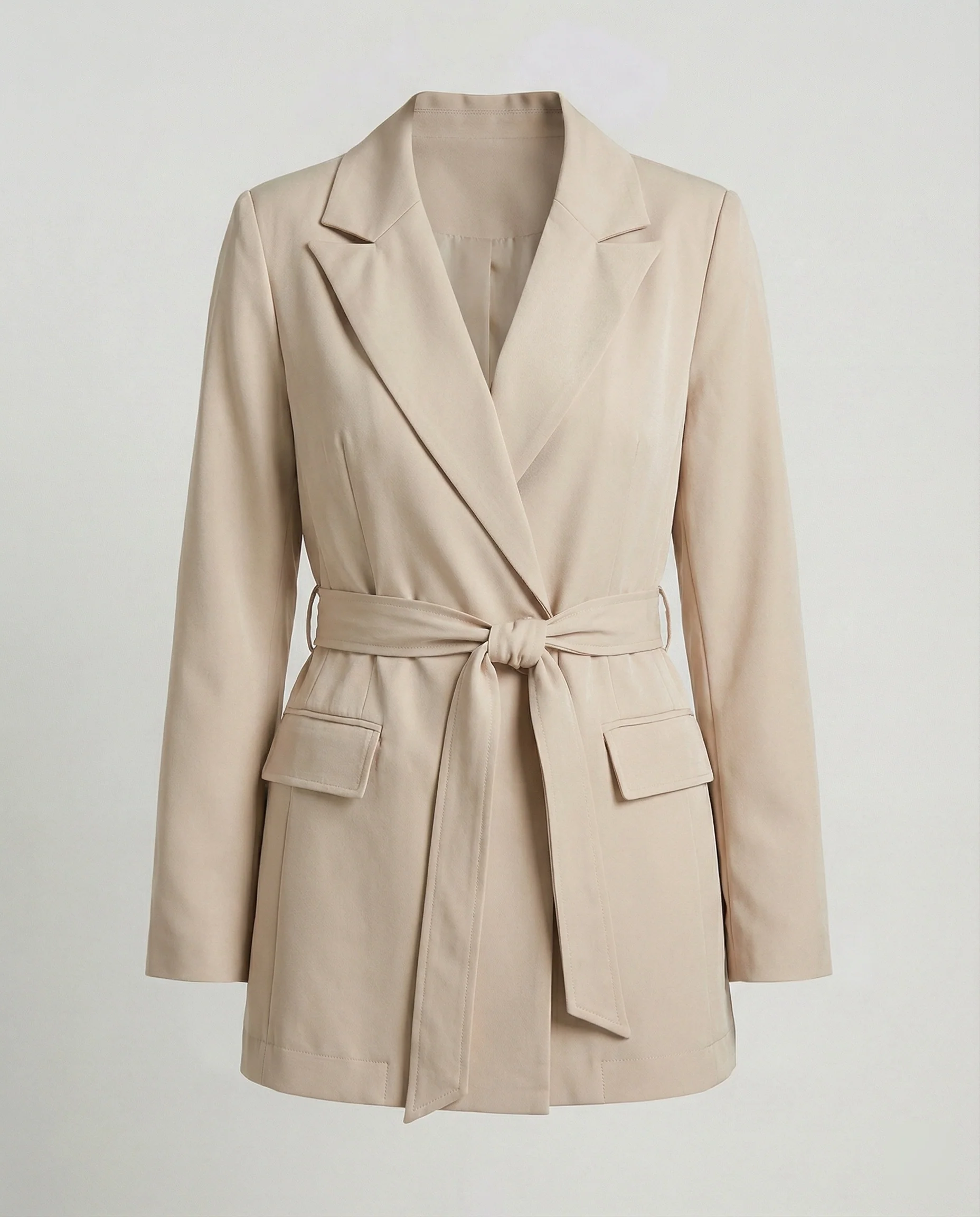 Blazer Mantel Mit Wickelgürtel Damen - Image 5