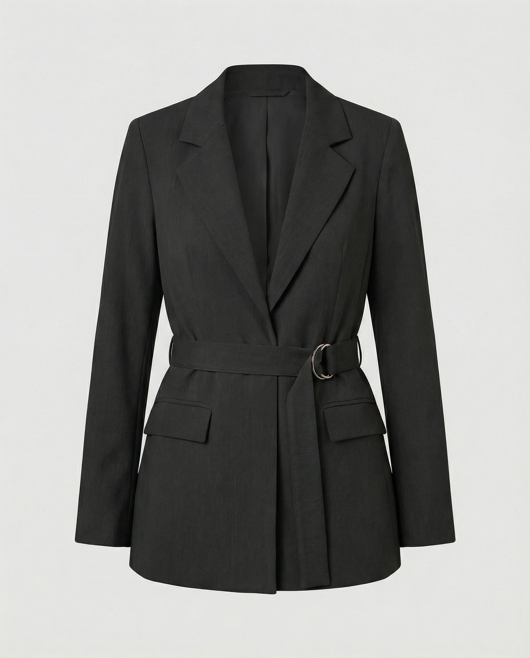 Taillierter Blazer Mit Bindegürtel Damen - Image 2