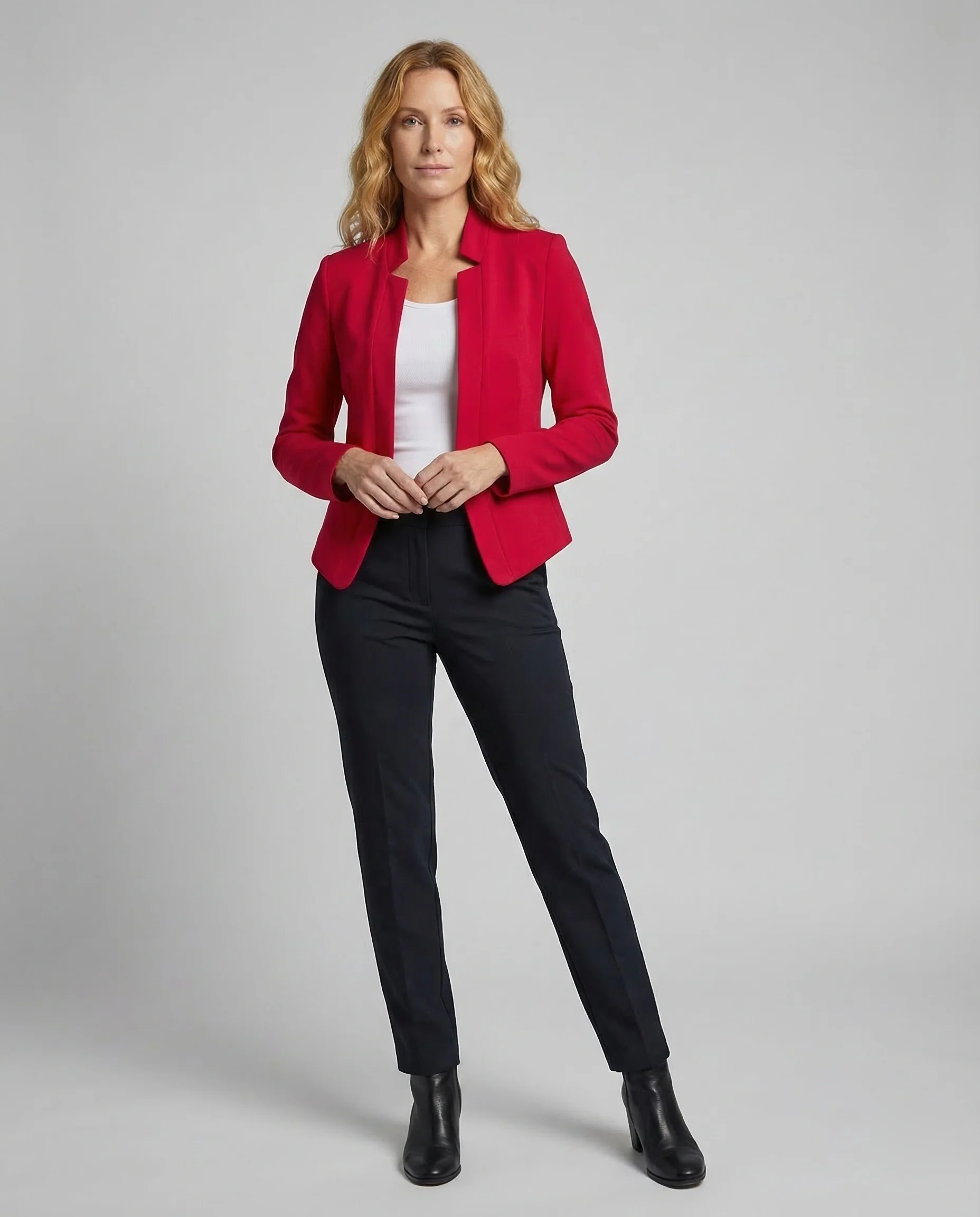 Damen Blazer Stehkragen Tailliert