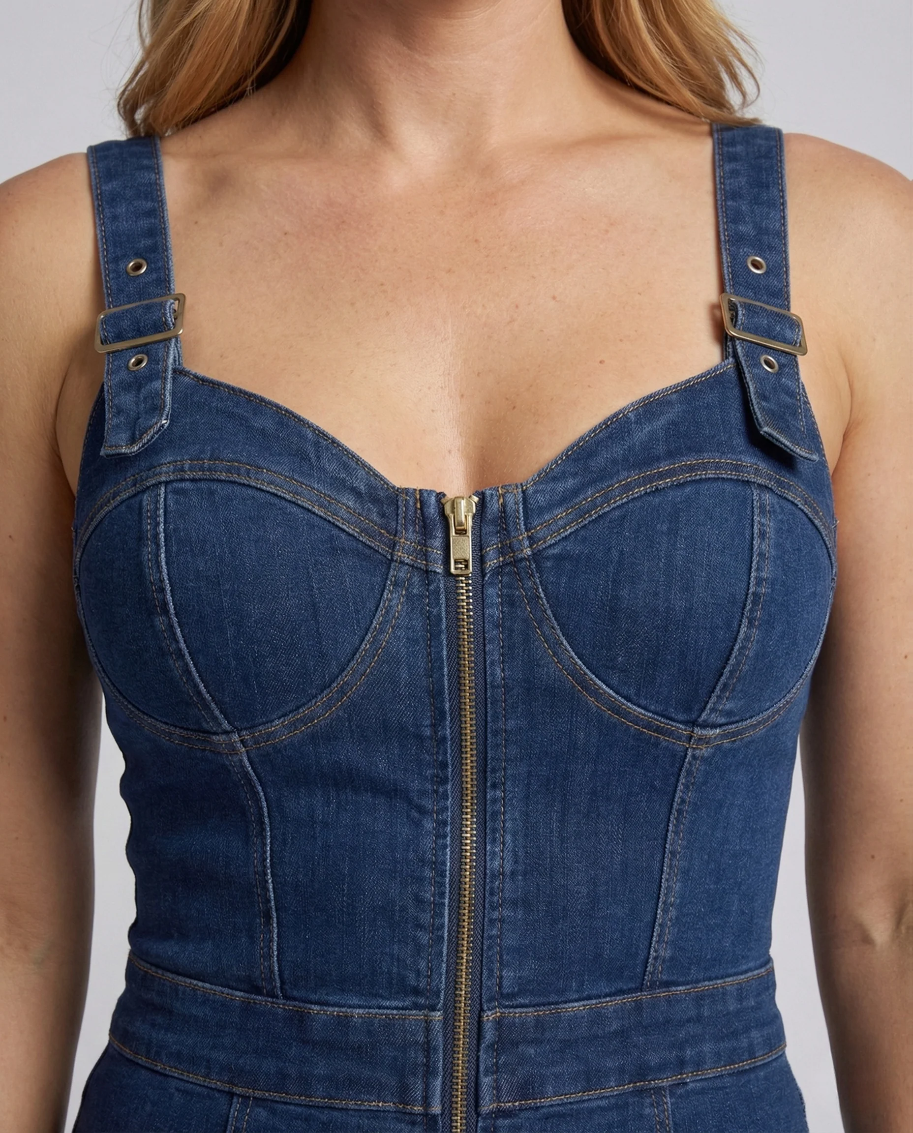 Damen Denim Korsagen Overall - Image 2