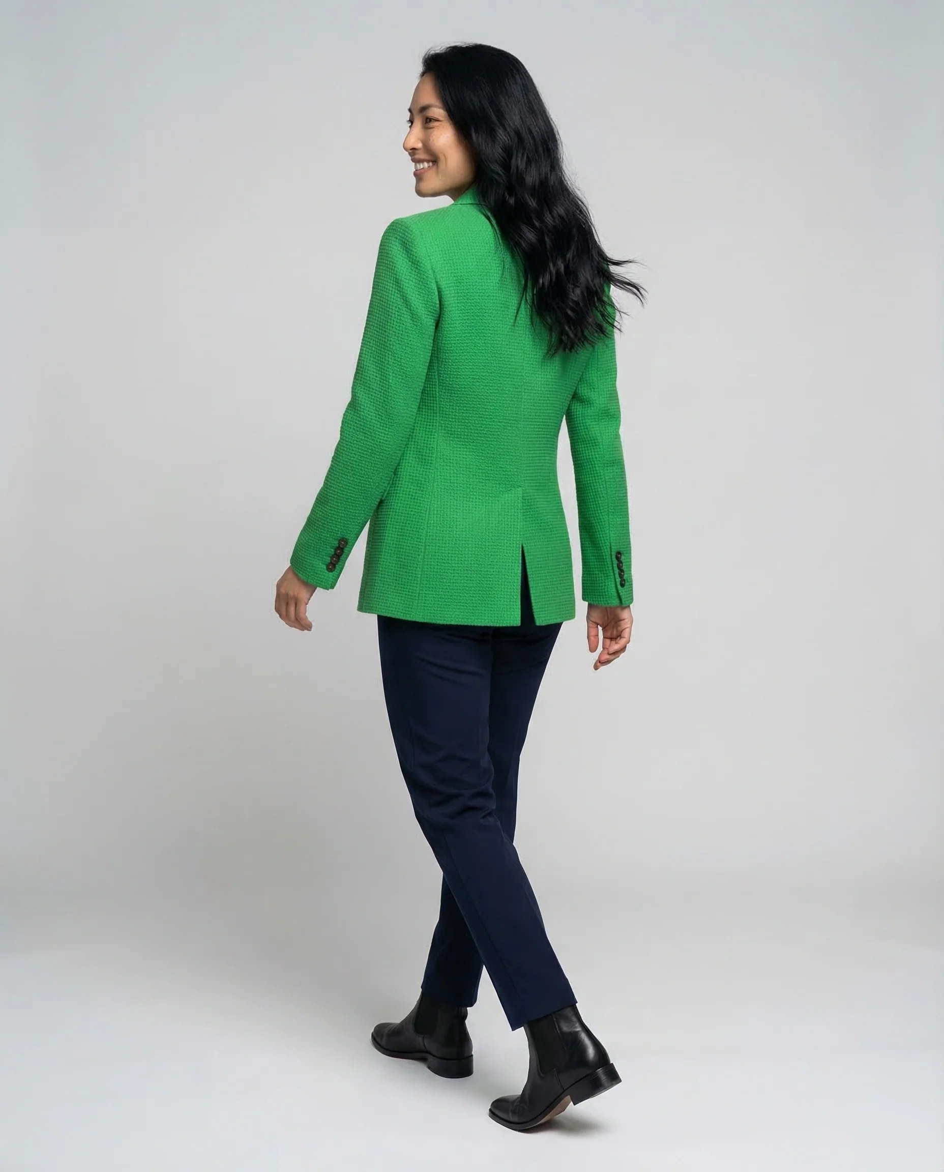 Damen Doppelreiher Blazer Struktur - Image 4