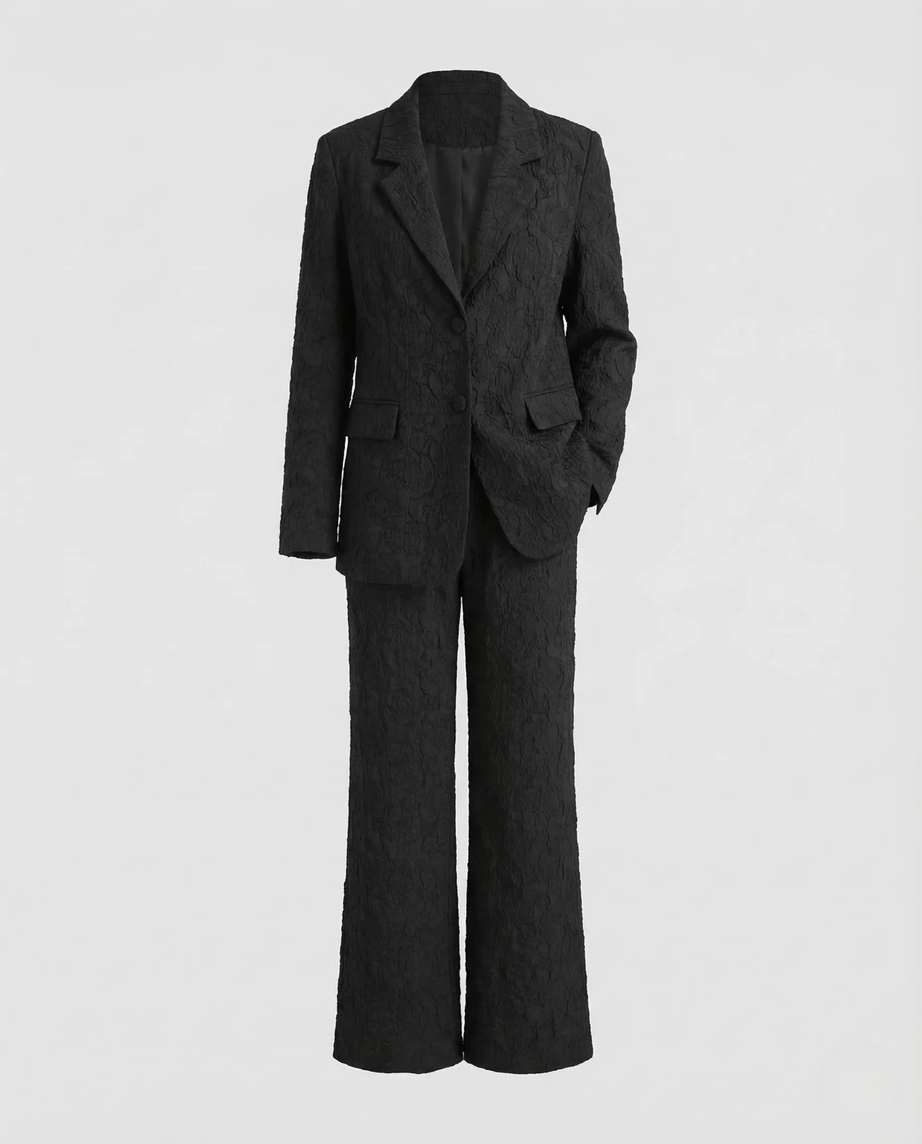 Damen Jacquard Blazer Hose Set - Image 4