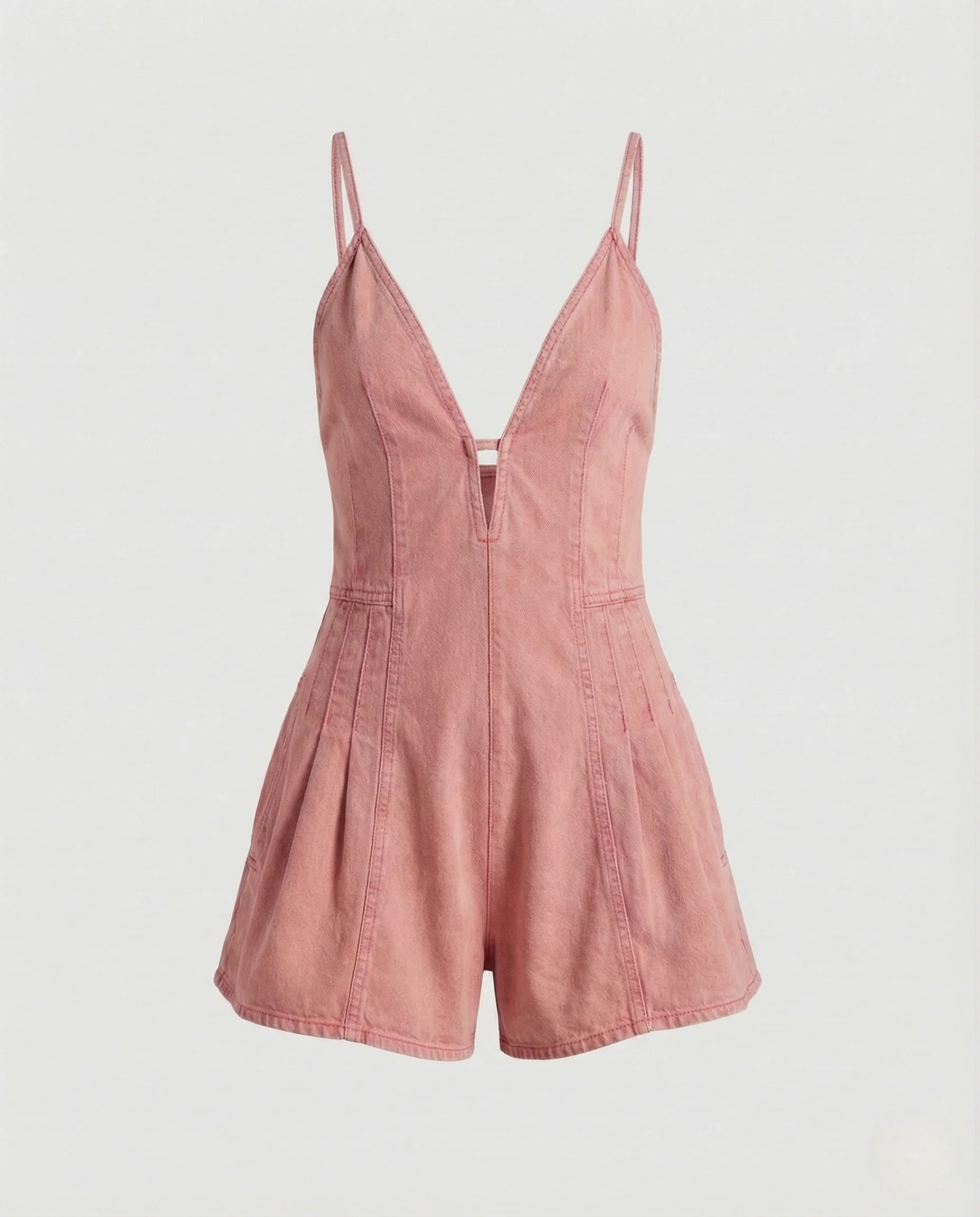 Damen Jeans Overall Tailliert mit Faltenrock - Image 9