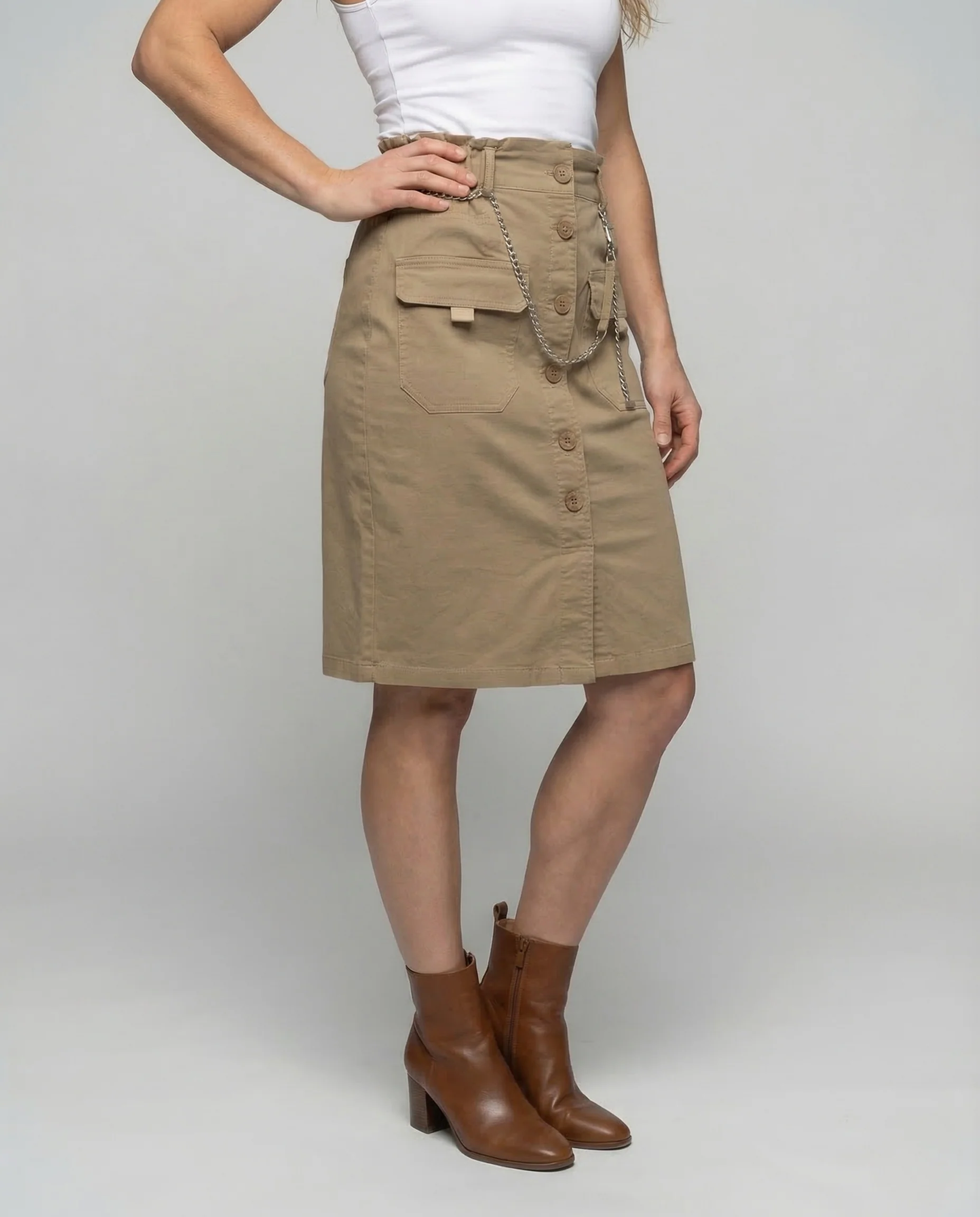 Damen Rock Tailliert Cargo Taschen - Image 2