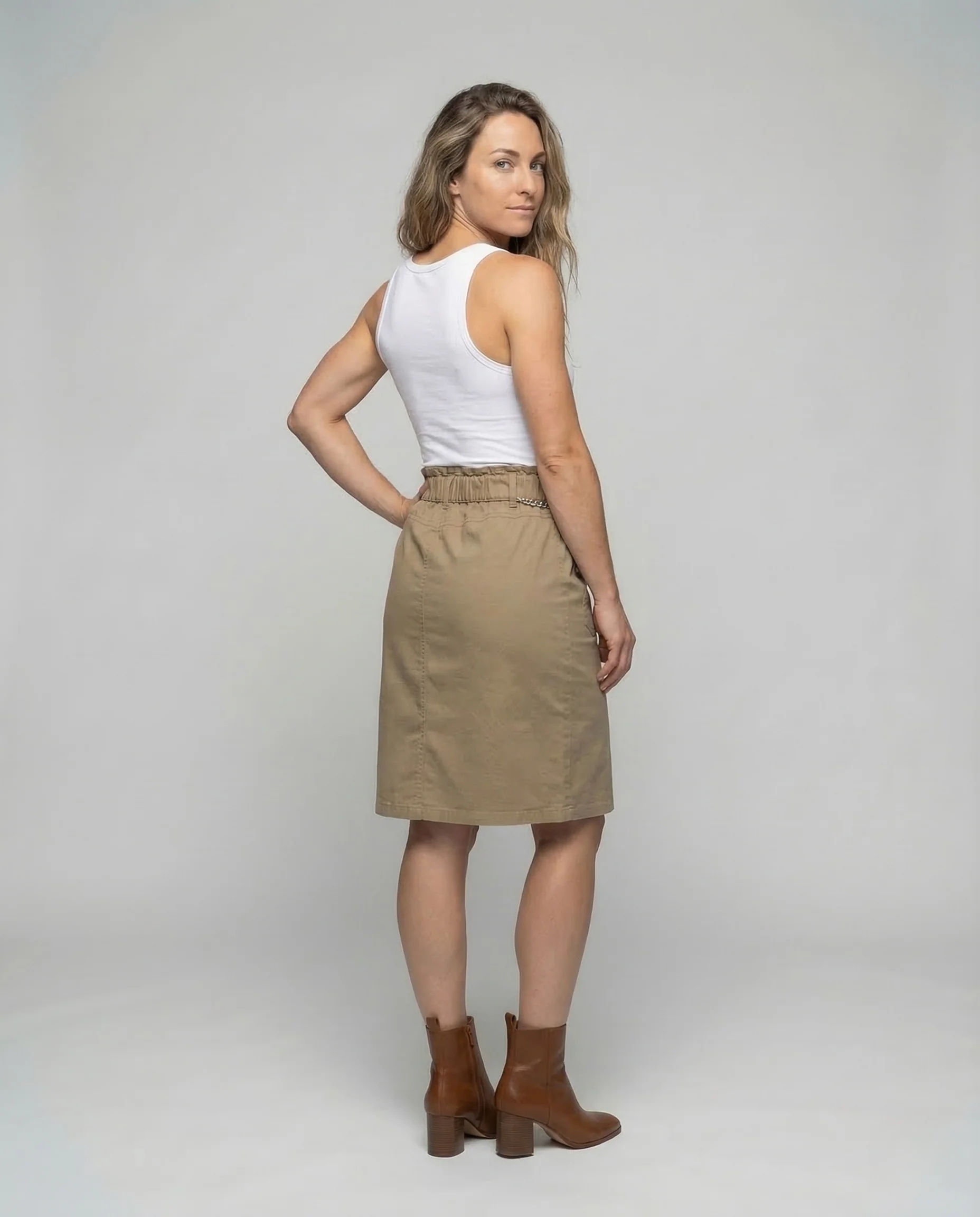 Damen Rock Tailliert Cargo Taschen - Image 4