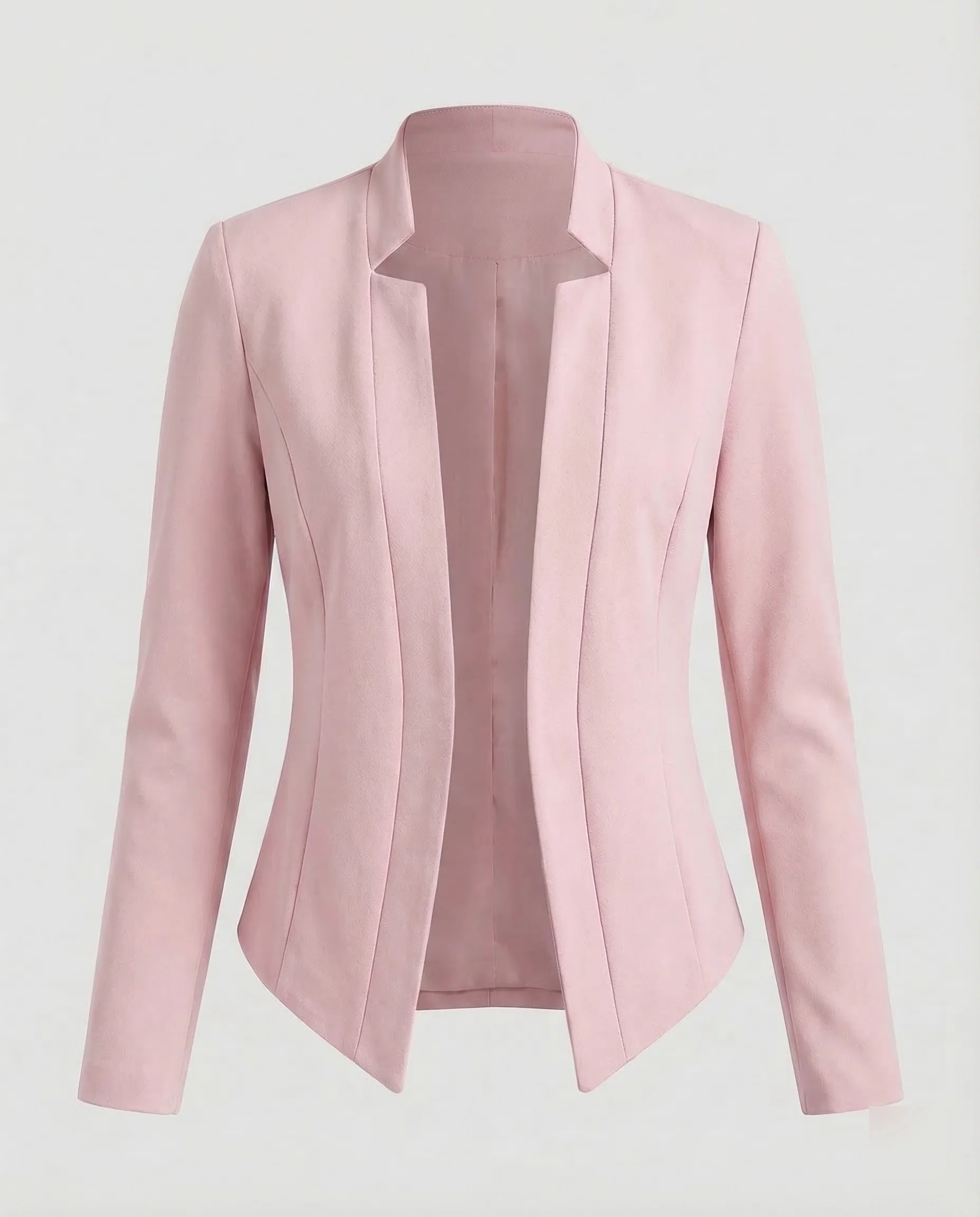 Damen Jersey Blazer Kragenlos - Image 12