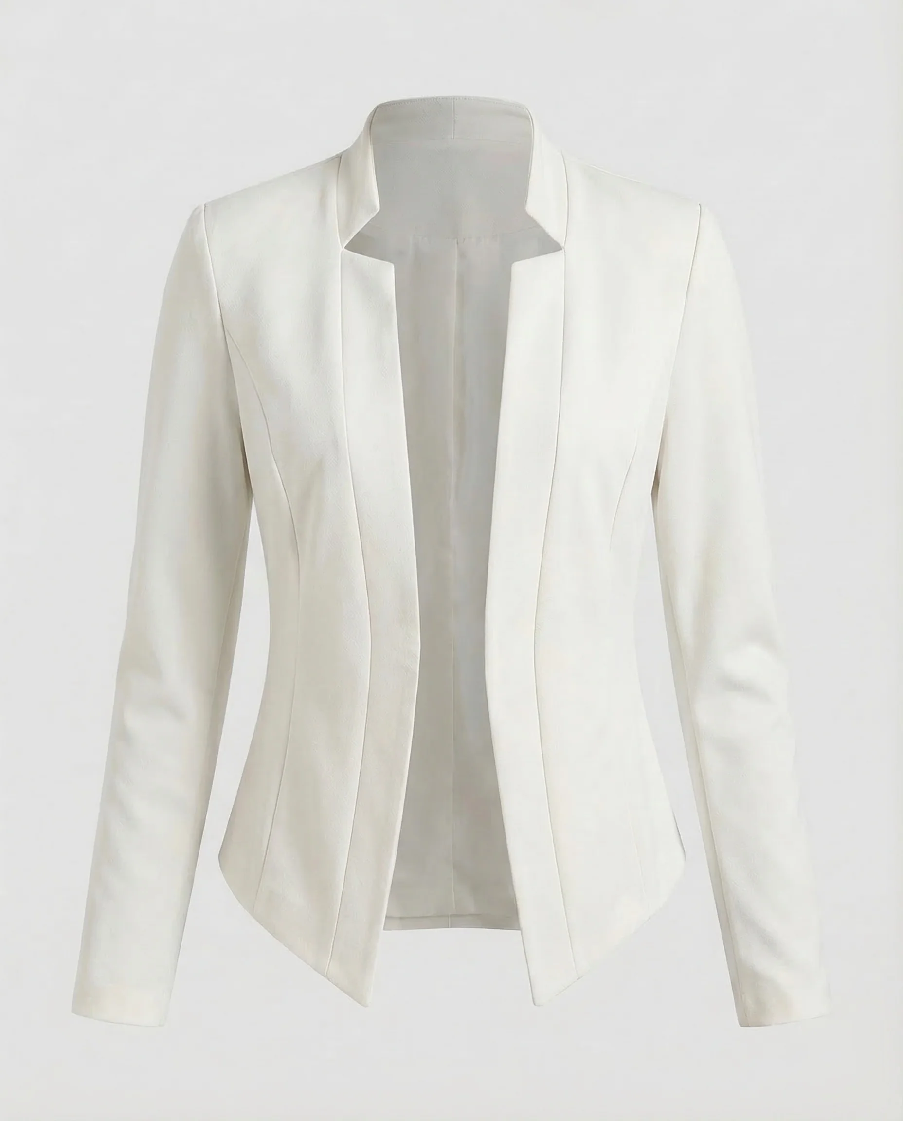 Damen Jersey Blazer Kragenlos - Image 6