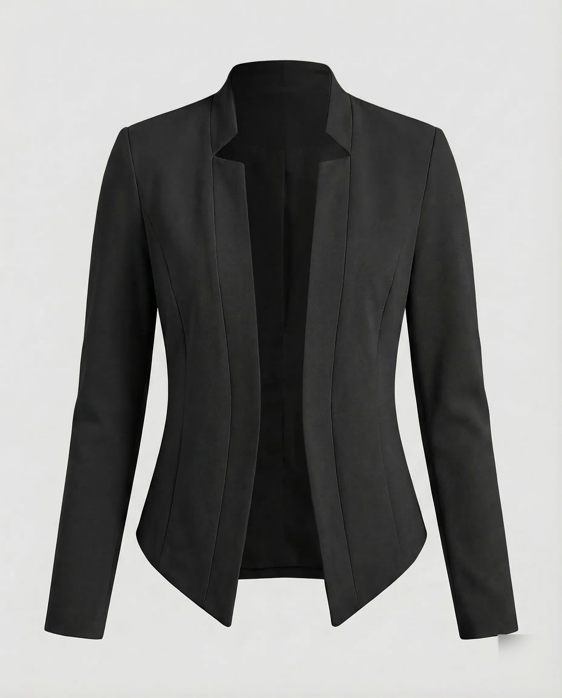 Damen Jersey Blazer Kragenlos - Image 7