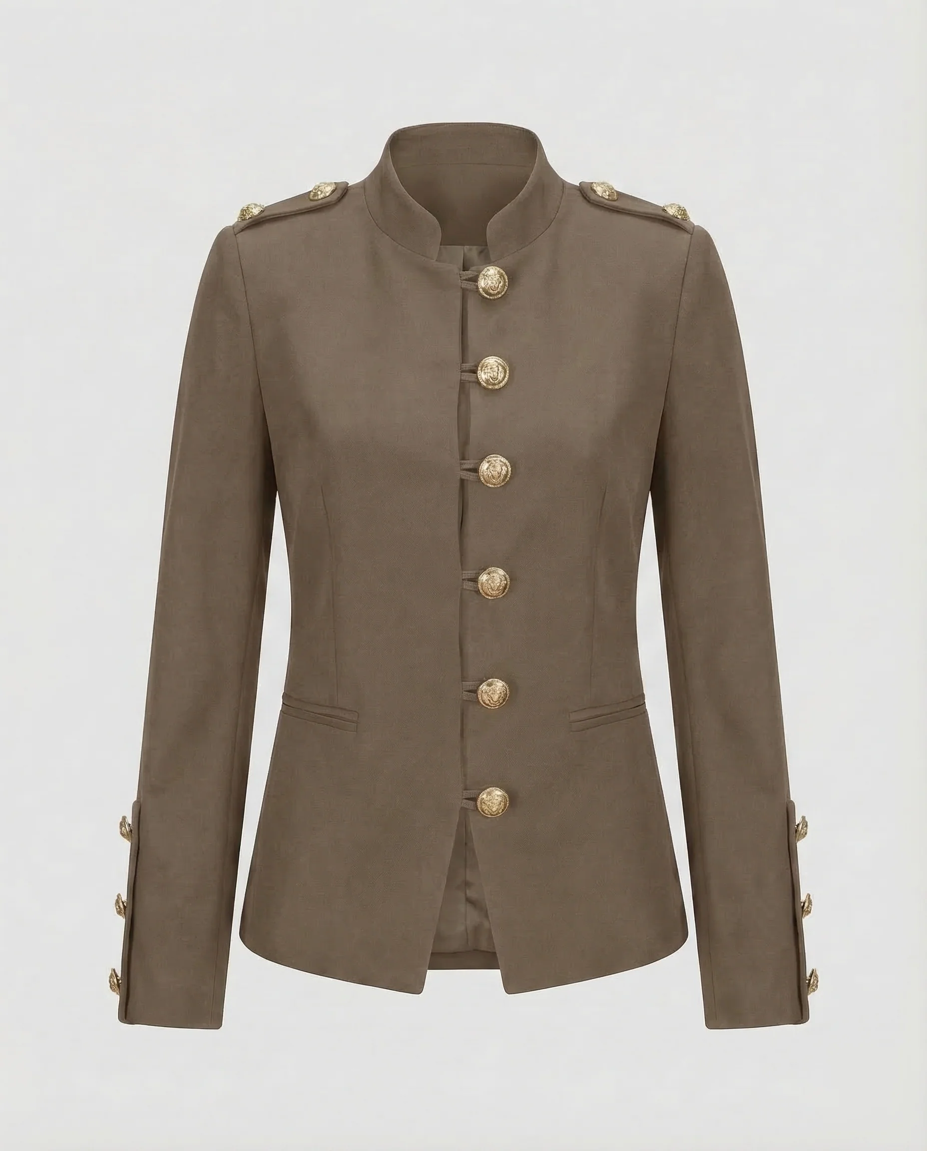 Damen Militär Blazer Stehkragen - Image 12