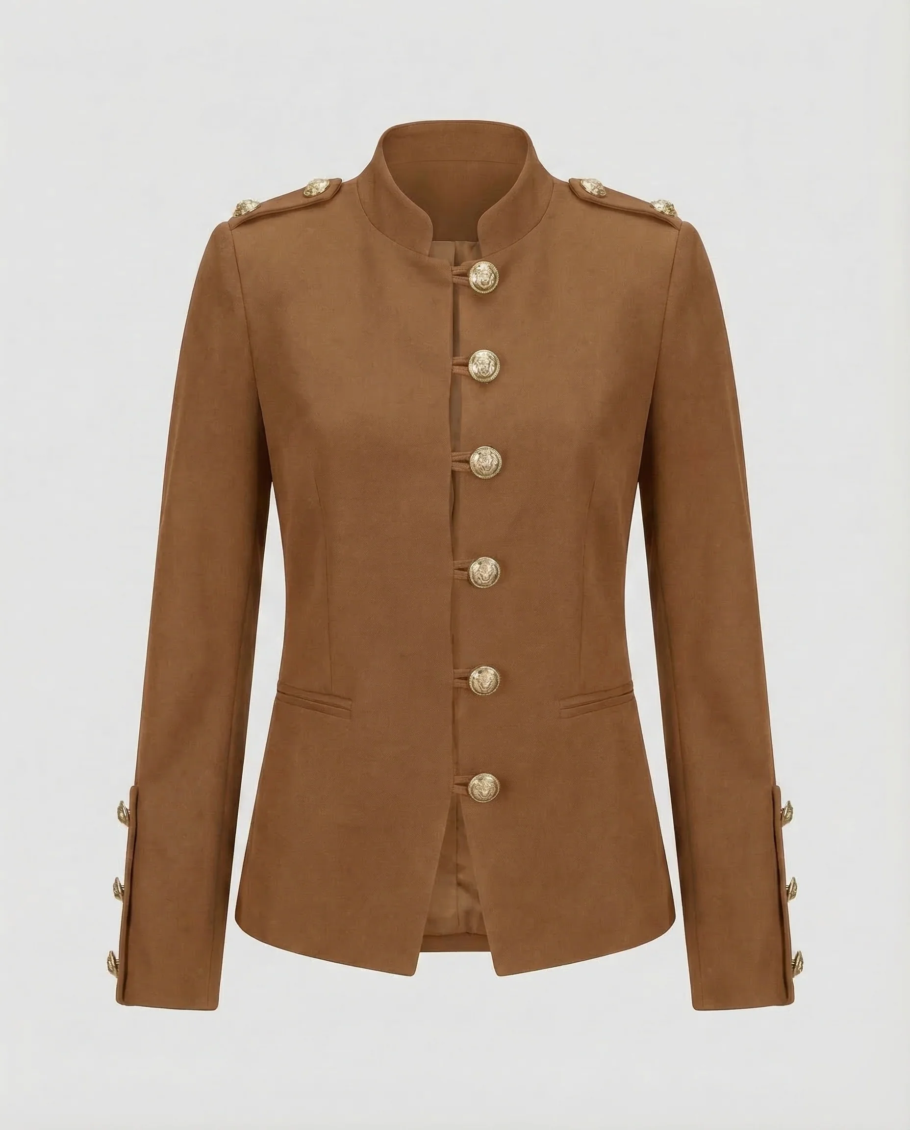 Damen Militär Blazer Stehkragen - Image 13