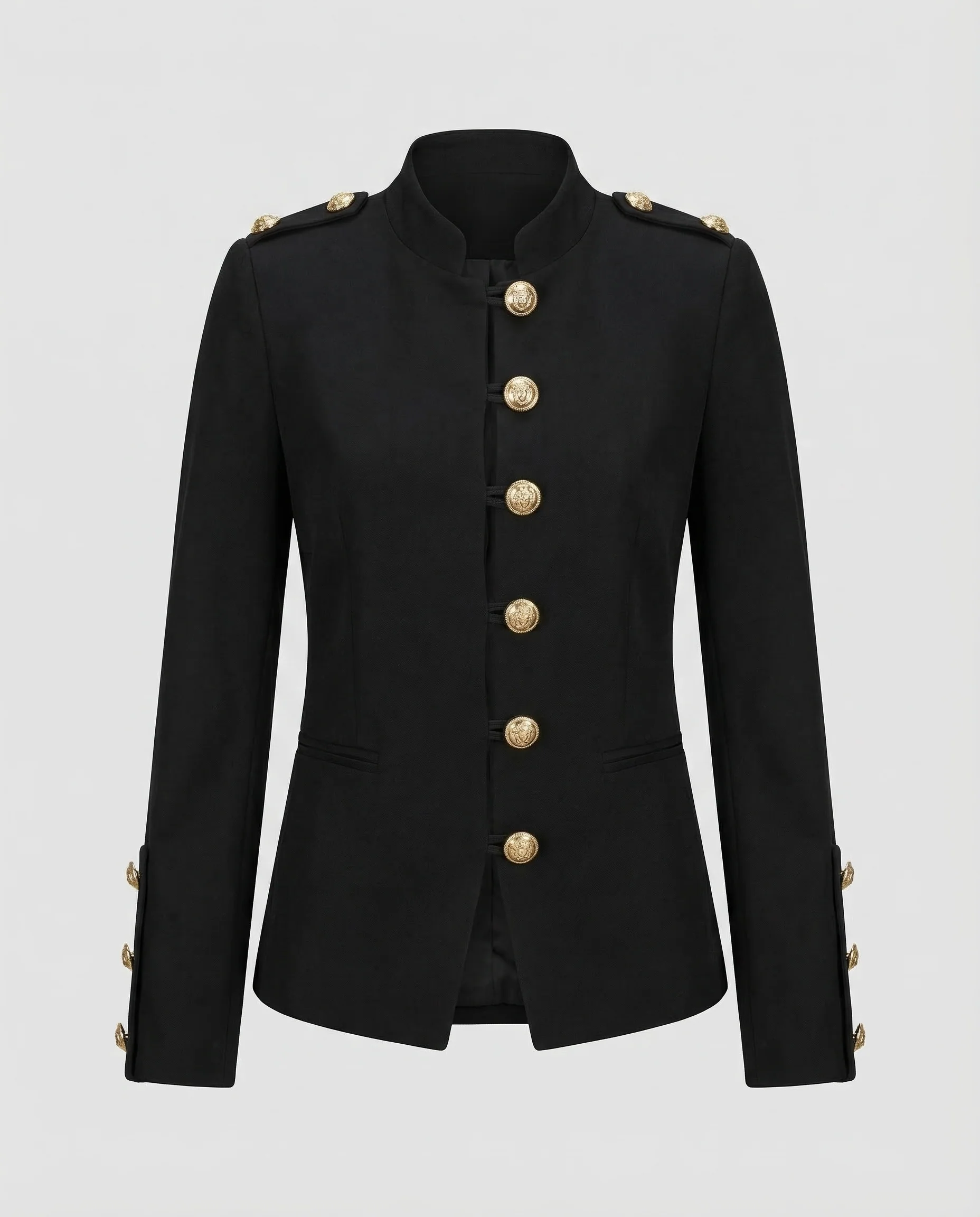 Damen Militär Blazer Stehkragen - Image 5