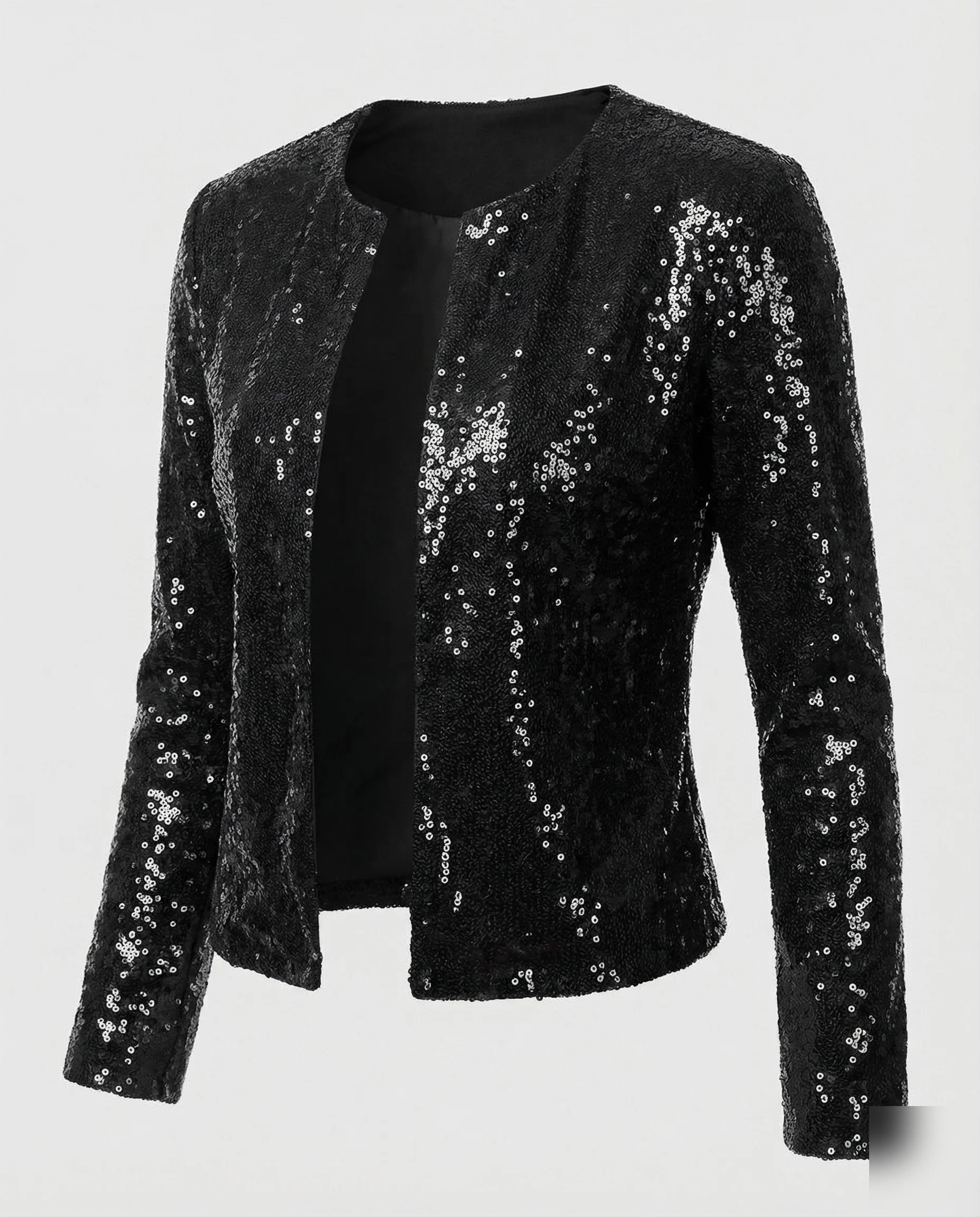 Damen Pailletten Blazer Kurz - Image 5