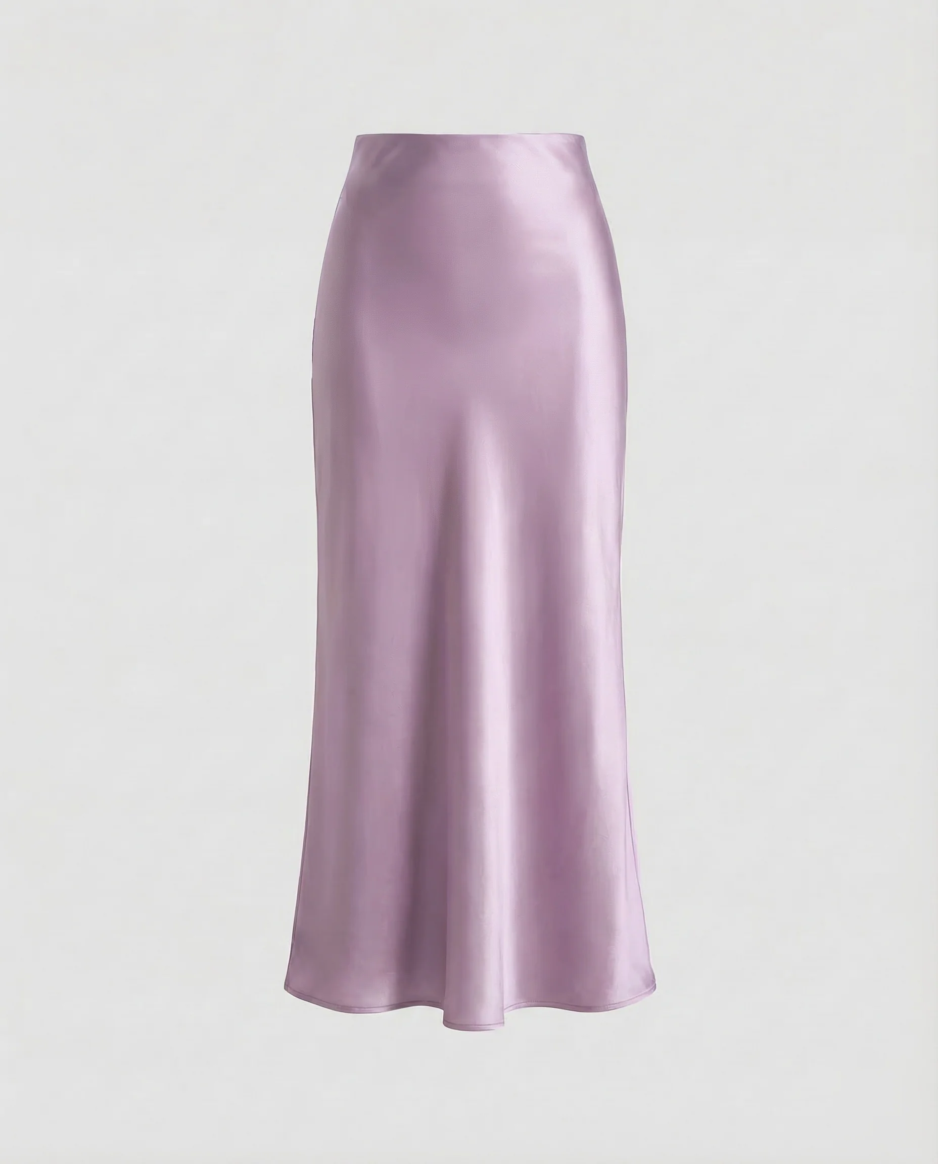 Damen Satin Midirock Schrägschnitt - Image 9