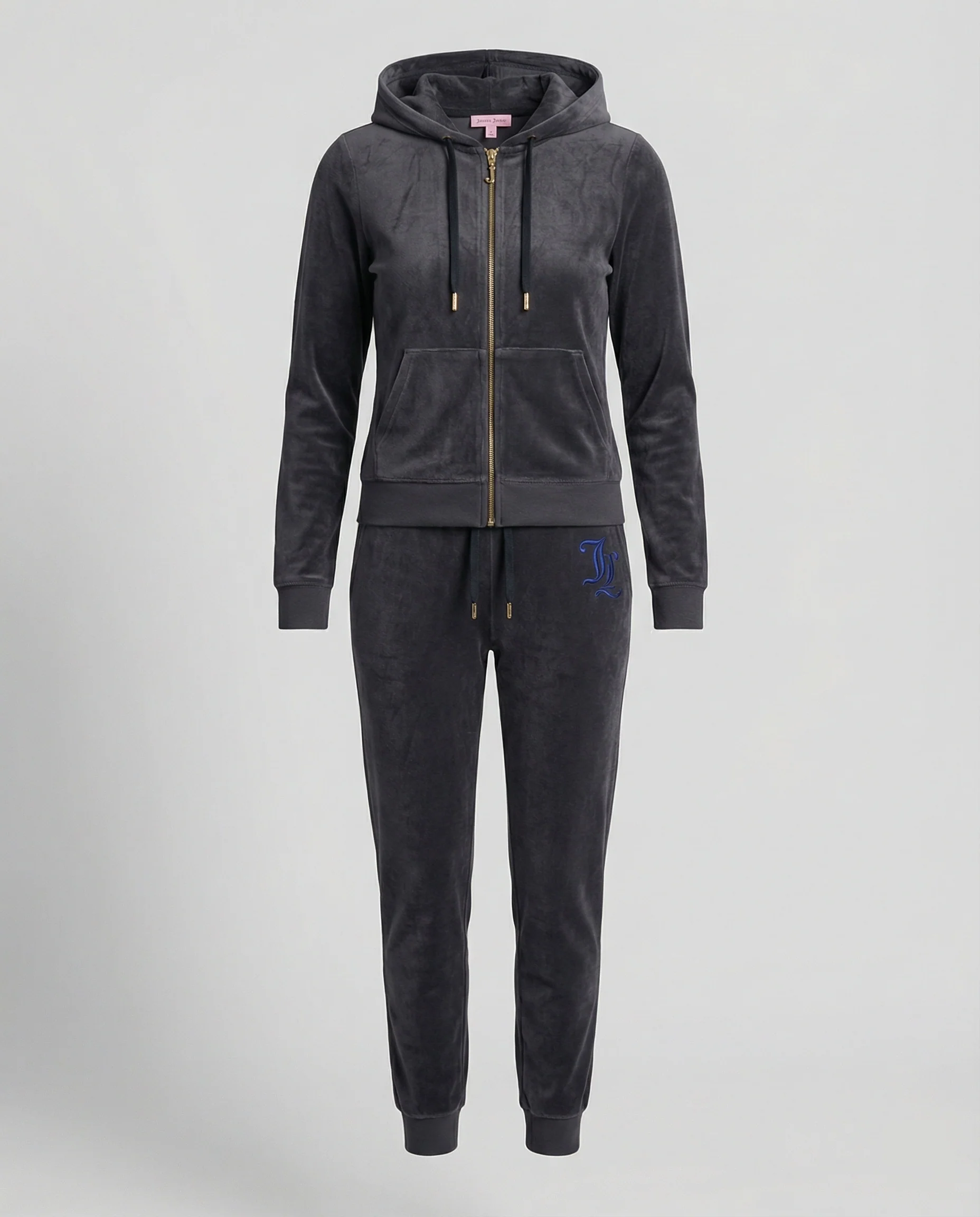 Freizeitkleidung Damen Velours Set Strass - Image 6