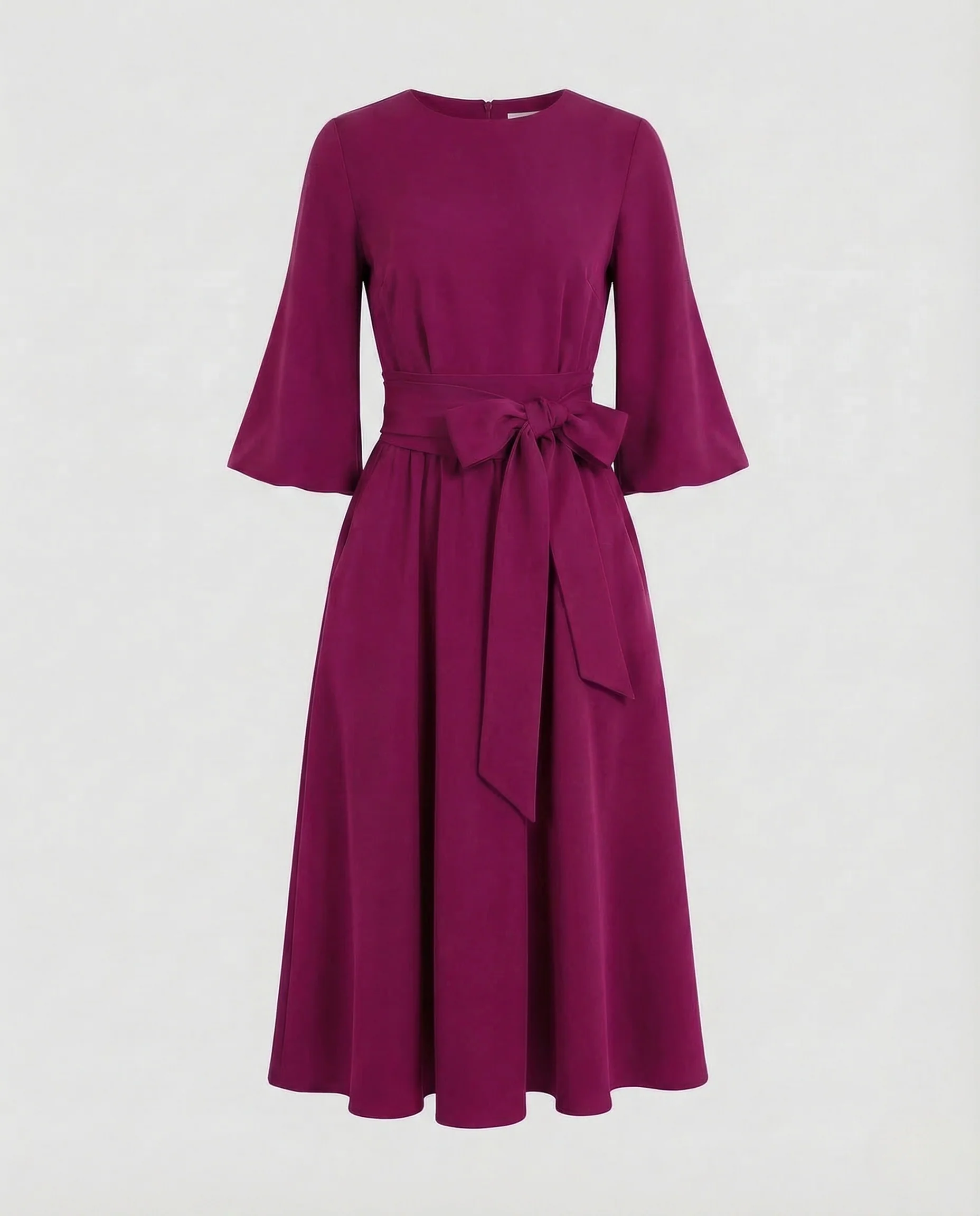 Damen A Linien Kleid Gürtel - Image 7