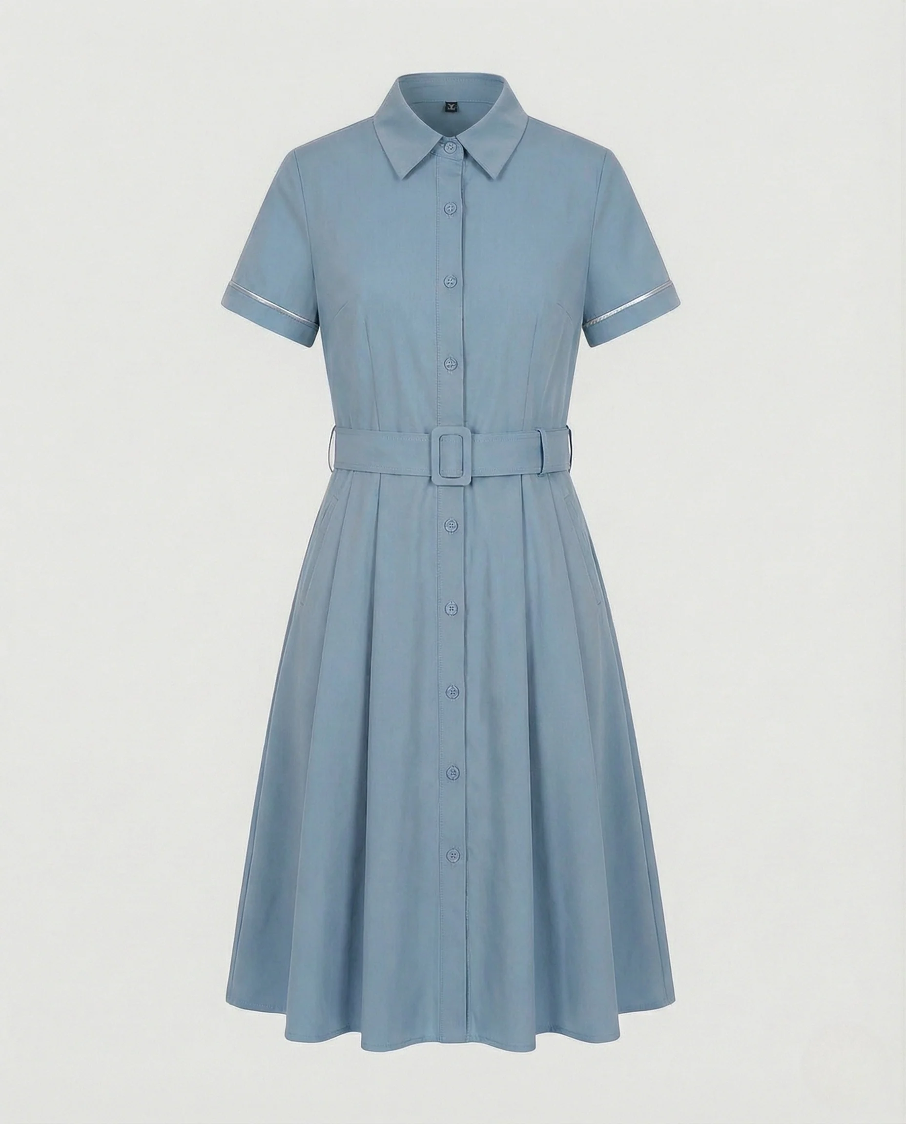 Damen A-Linien Kleid mit Stehkragen - Image 6