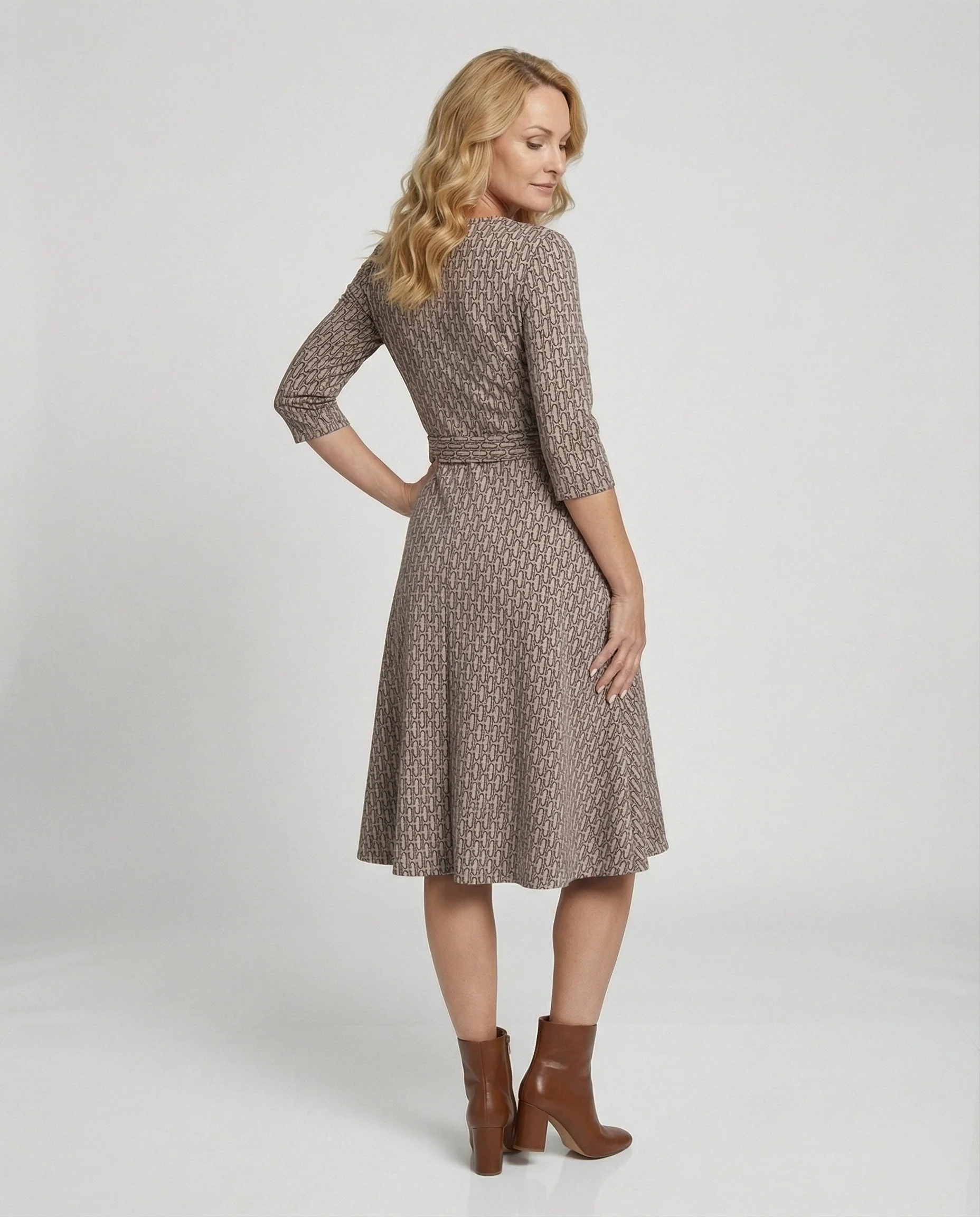 Damen Midikleid A-Linie elegant - Image 3