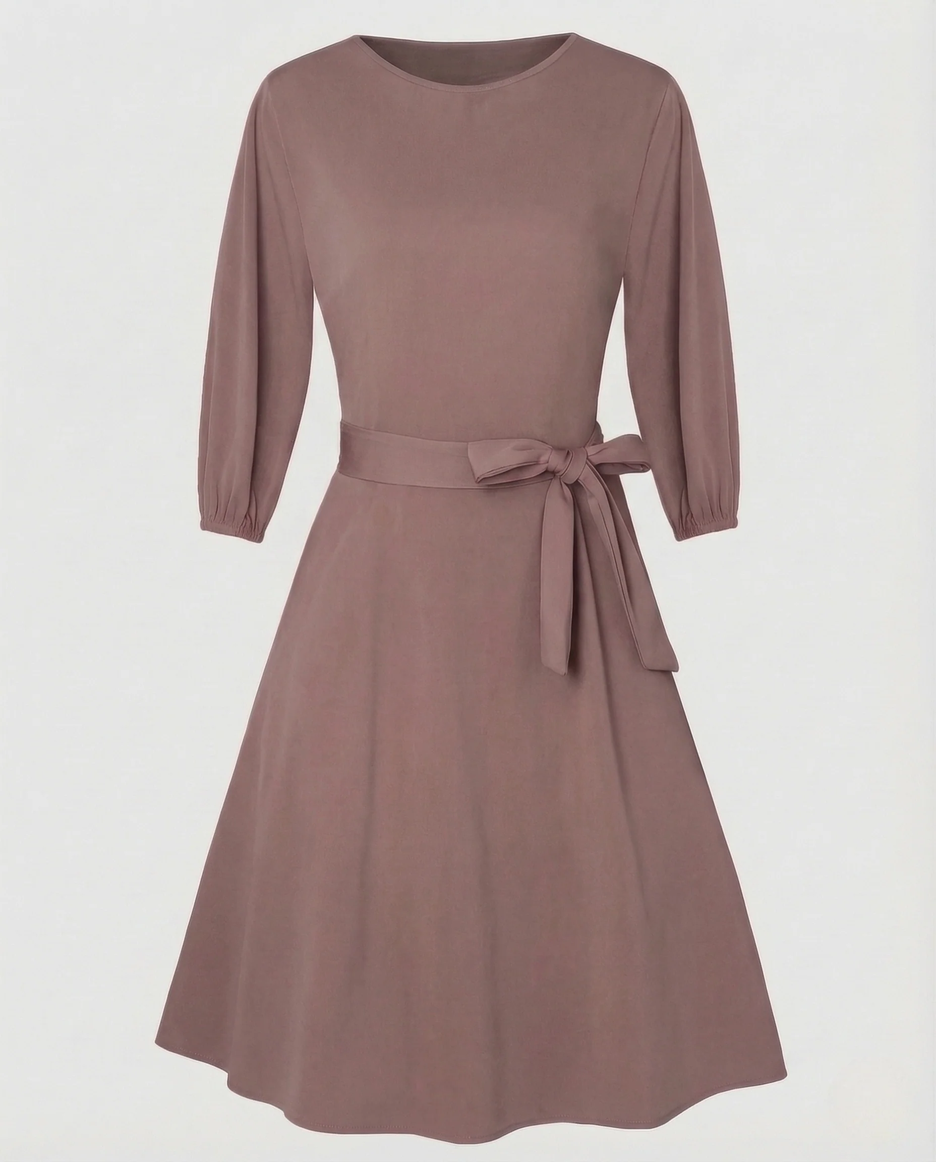 Damen A-Linien Midikleid mit Bindegürtel - Image 5