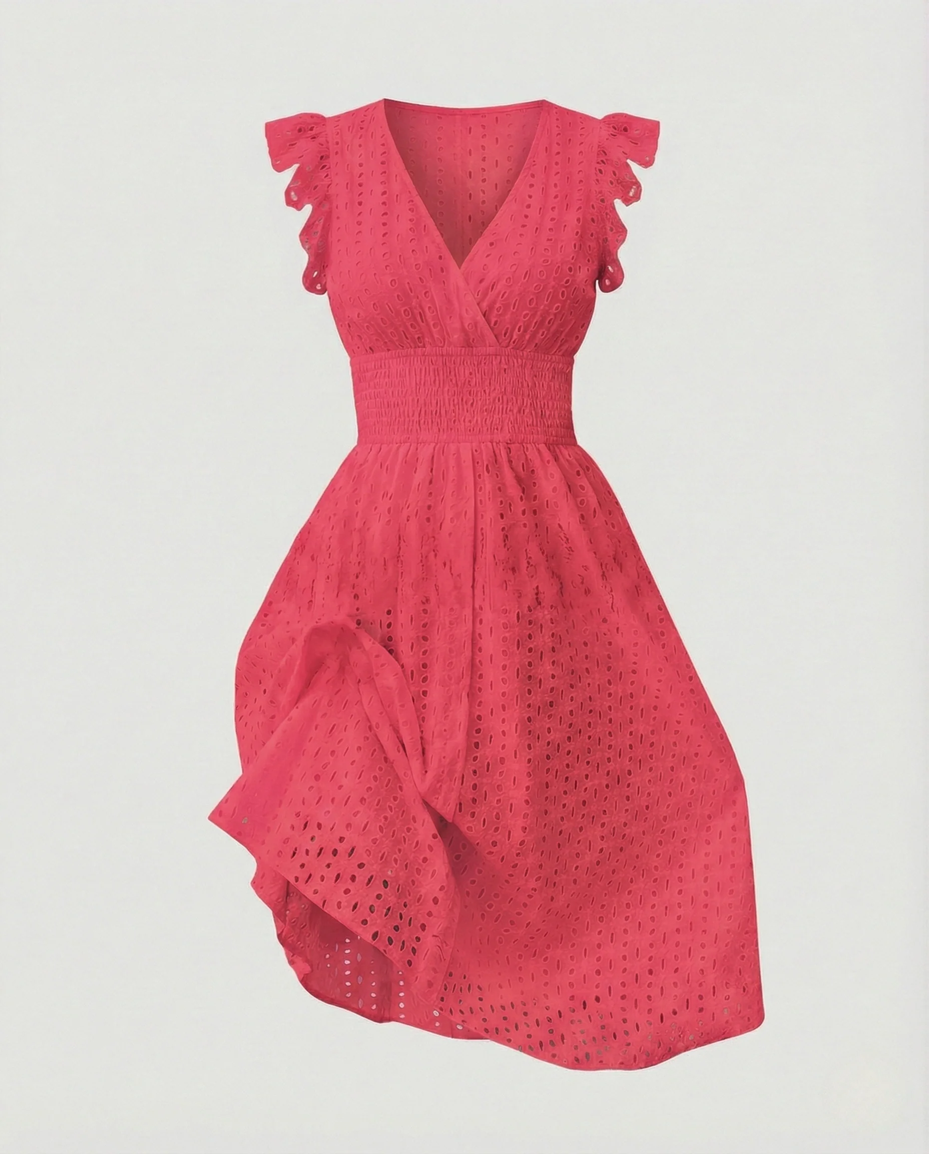 Damen Ajour-Spitzenkleid mit V-Ausschnitt - Image 10