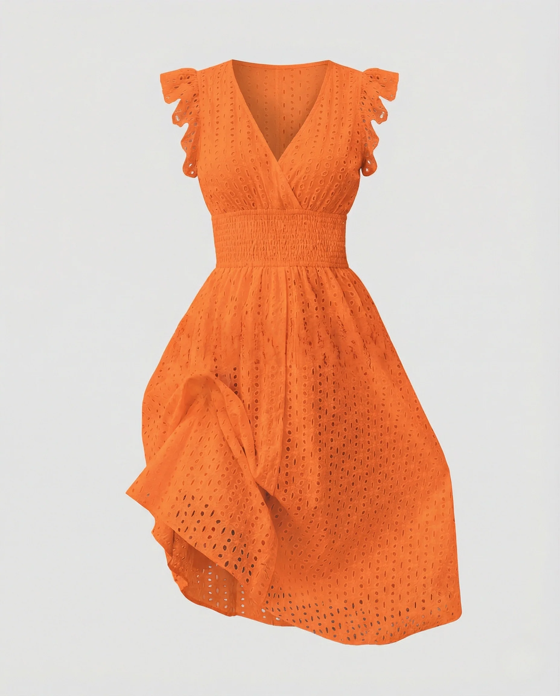 Damen Ajour-Spitzenkleid mit V-Ausschnitt - Image 5