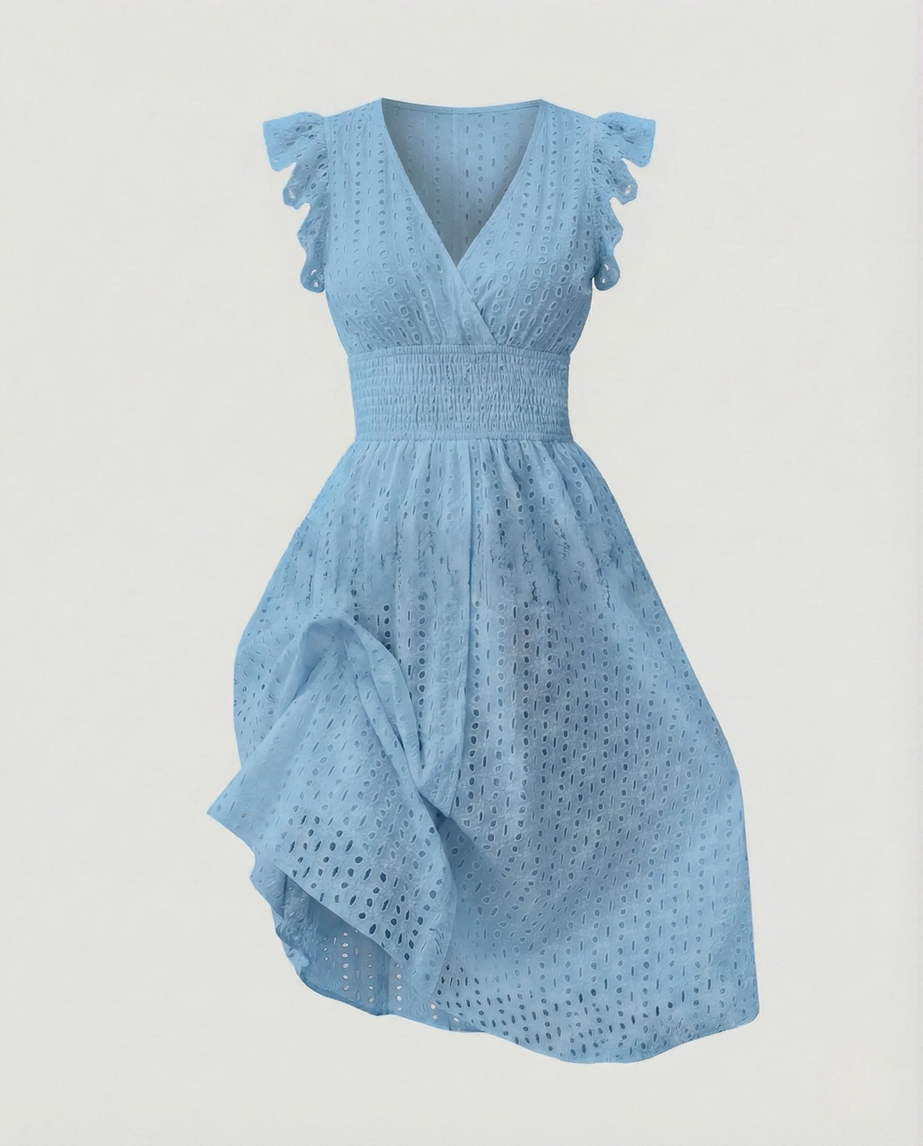 Damen Ajour-Spitzenkleid mit V-Ausschnitt - Image 6
