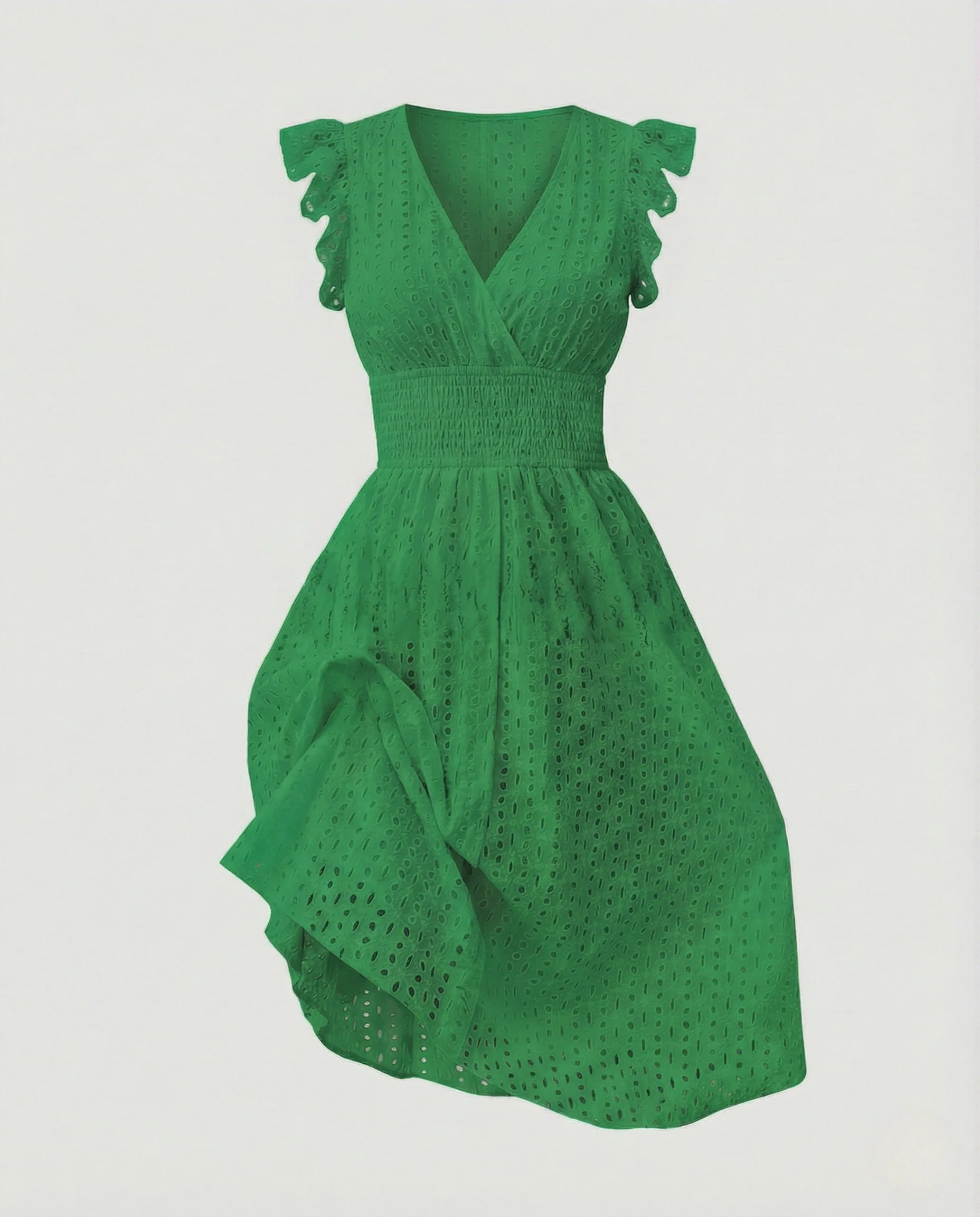 Damen Ajour-Spitzenkleid mit V-Ausschnitt - Image 8