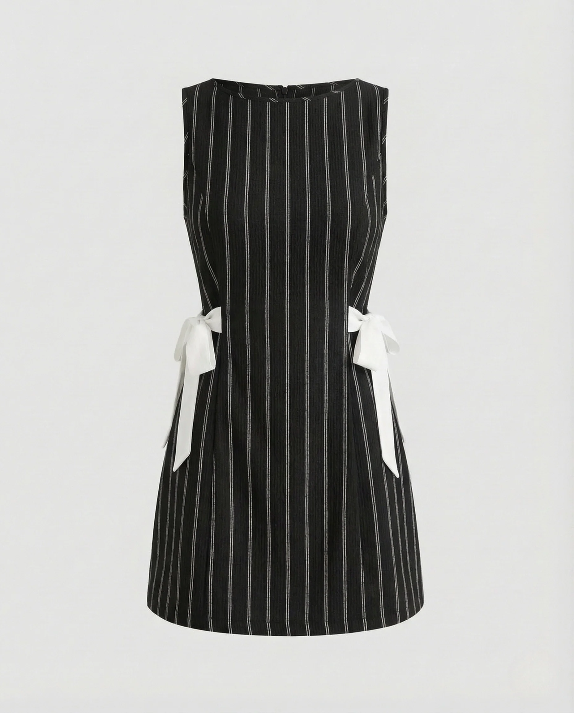 Damen Minikleid Ärmellos U Boot Ausschnitt - Image 8