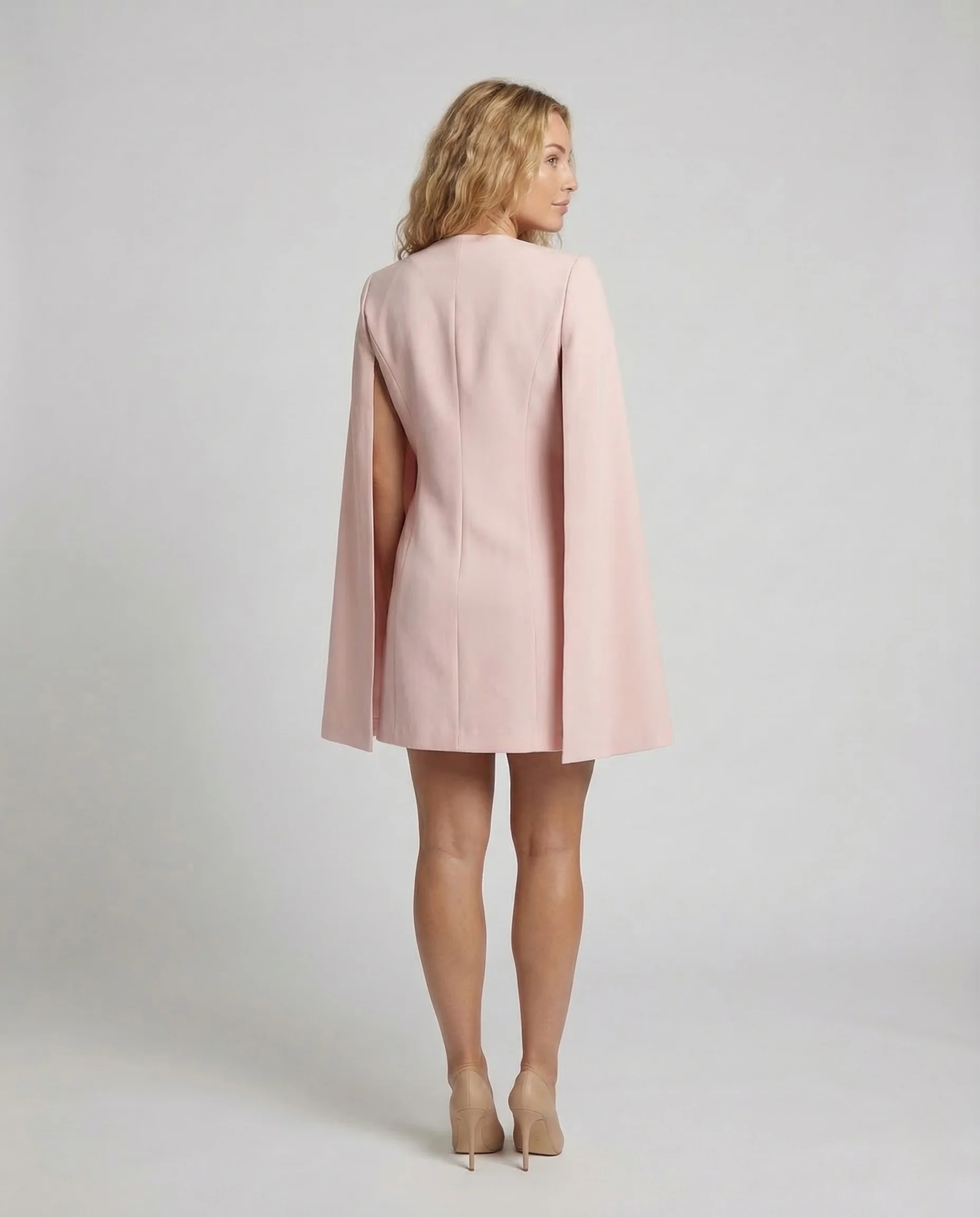 Damen Cape Blazerkleid Doppelreiher - Image 4