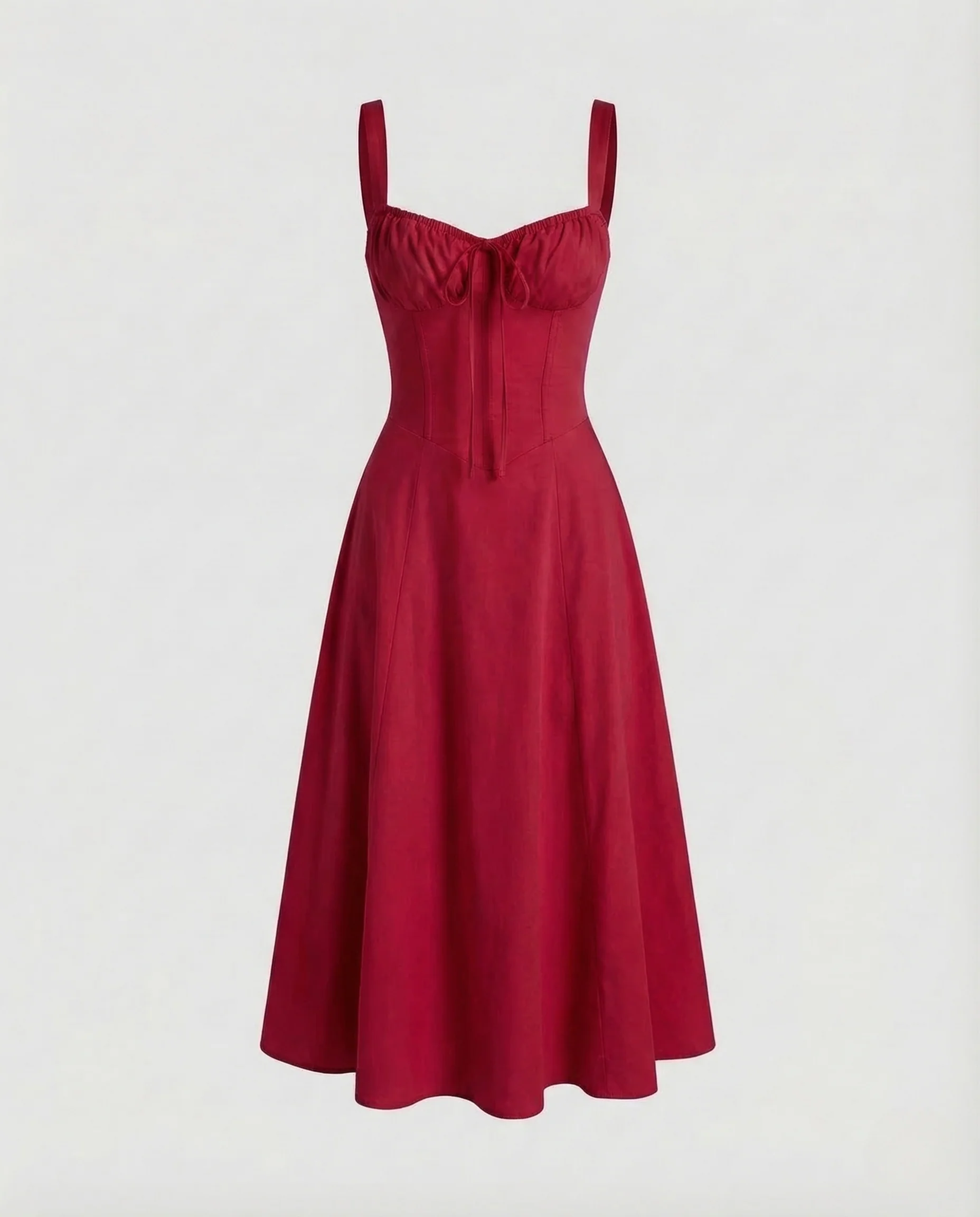 Damen Corsagen Midikleid A Linie - Image 9