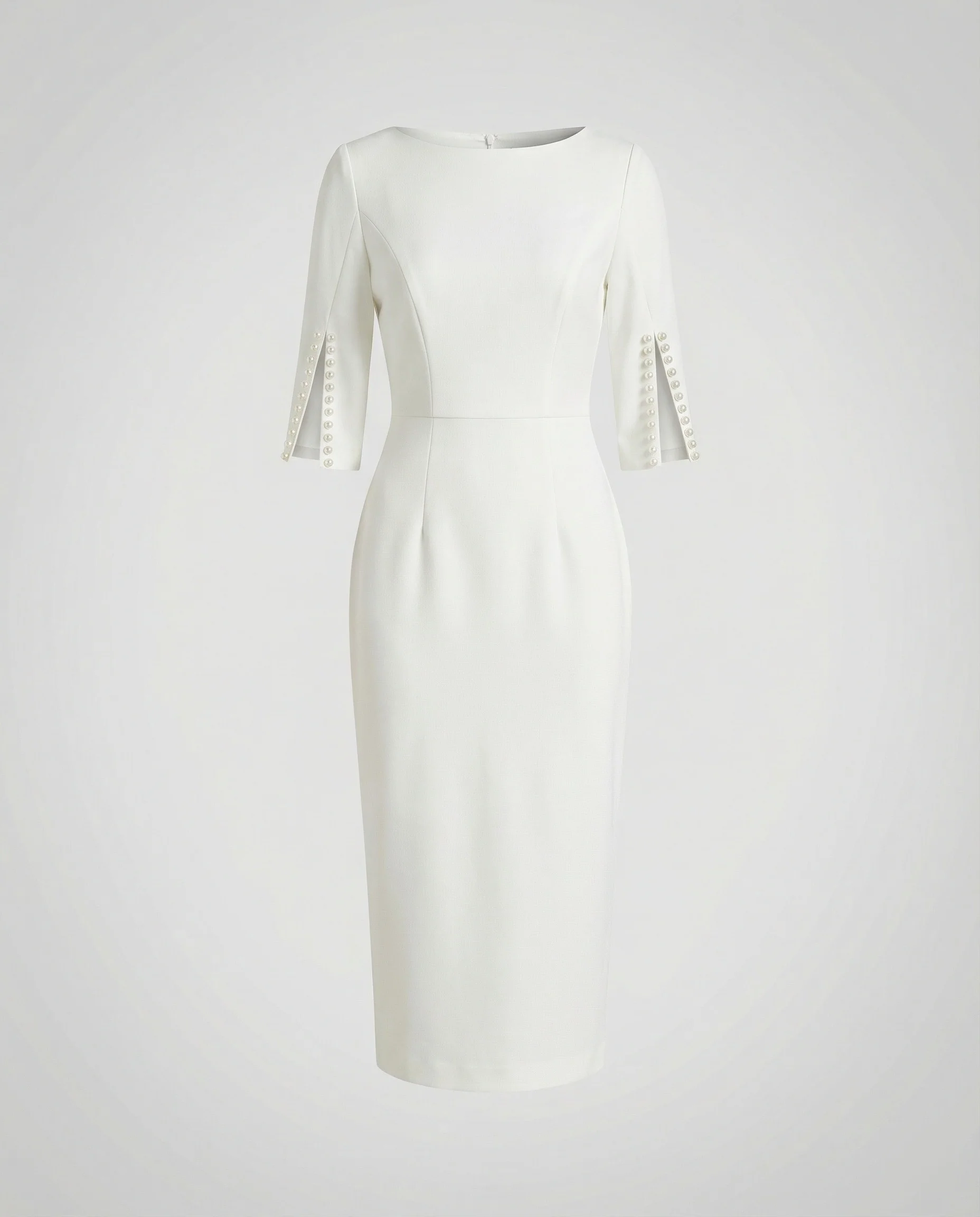 Damen Etuikleid elegant Perlen - Image 2