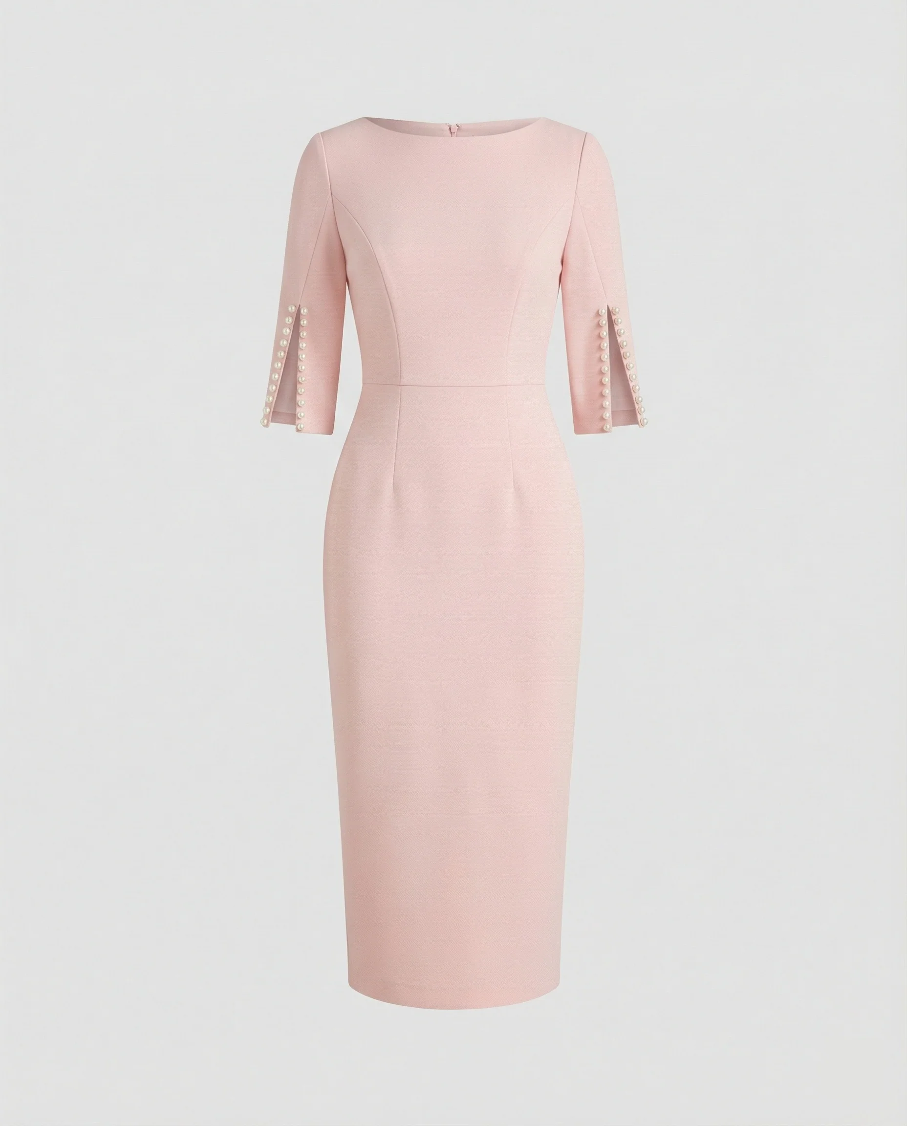 Damen Etuikleid elegant Perlen - Image 3