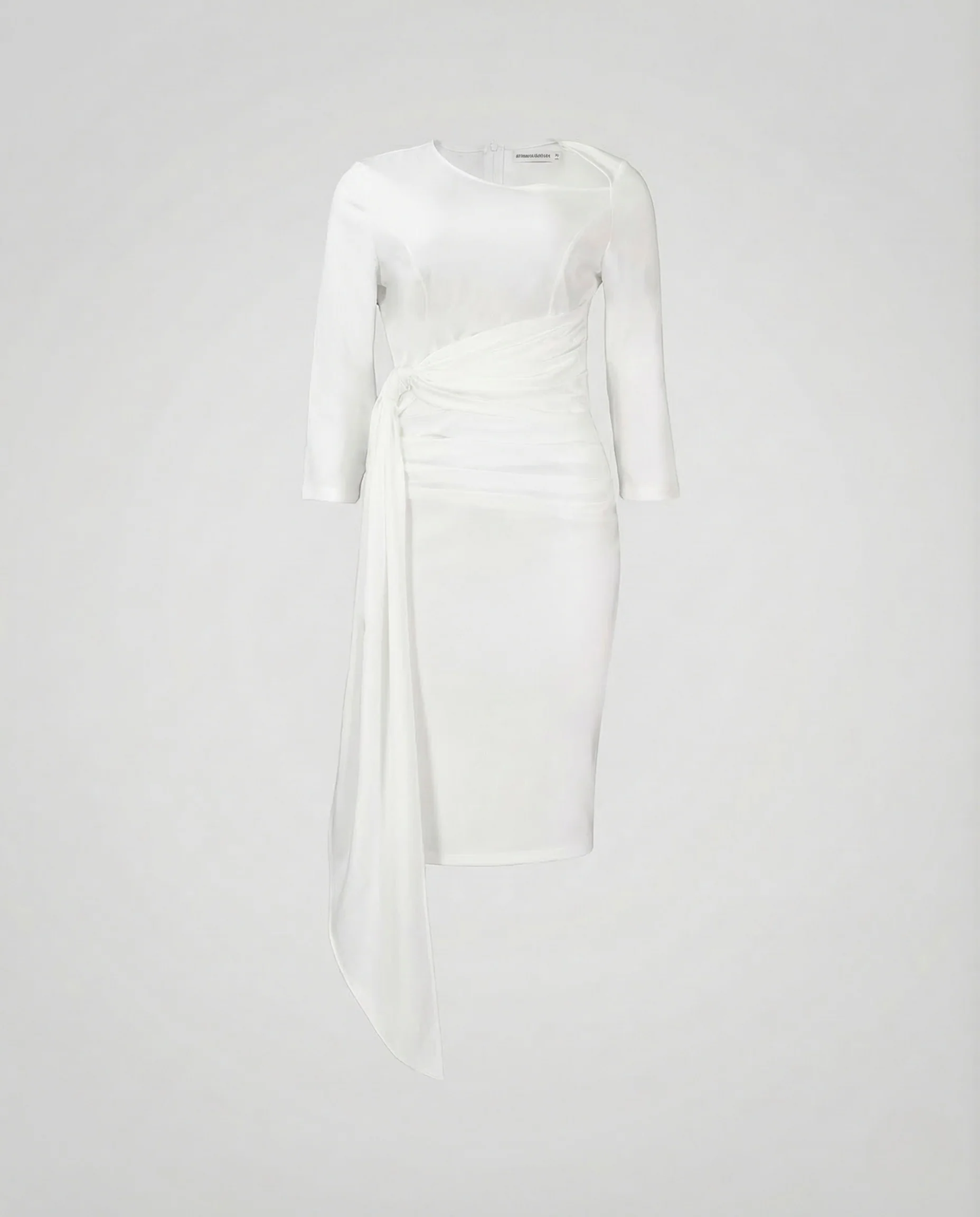 Damen Etuikleid Raffung Drapierte Schärpe - Image 6