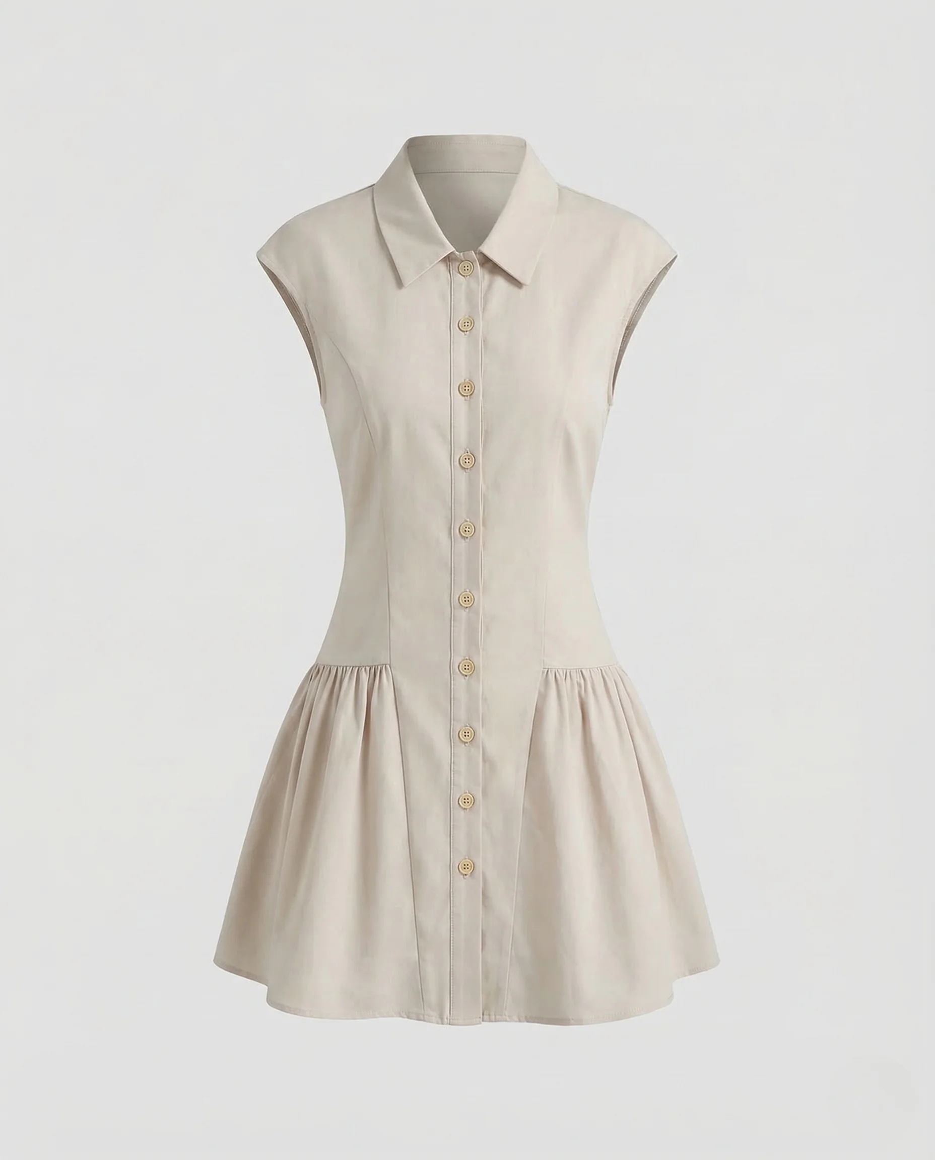 Damen Hemdblusenkleid Tellerrock - Image 5