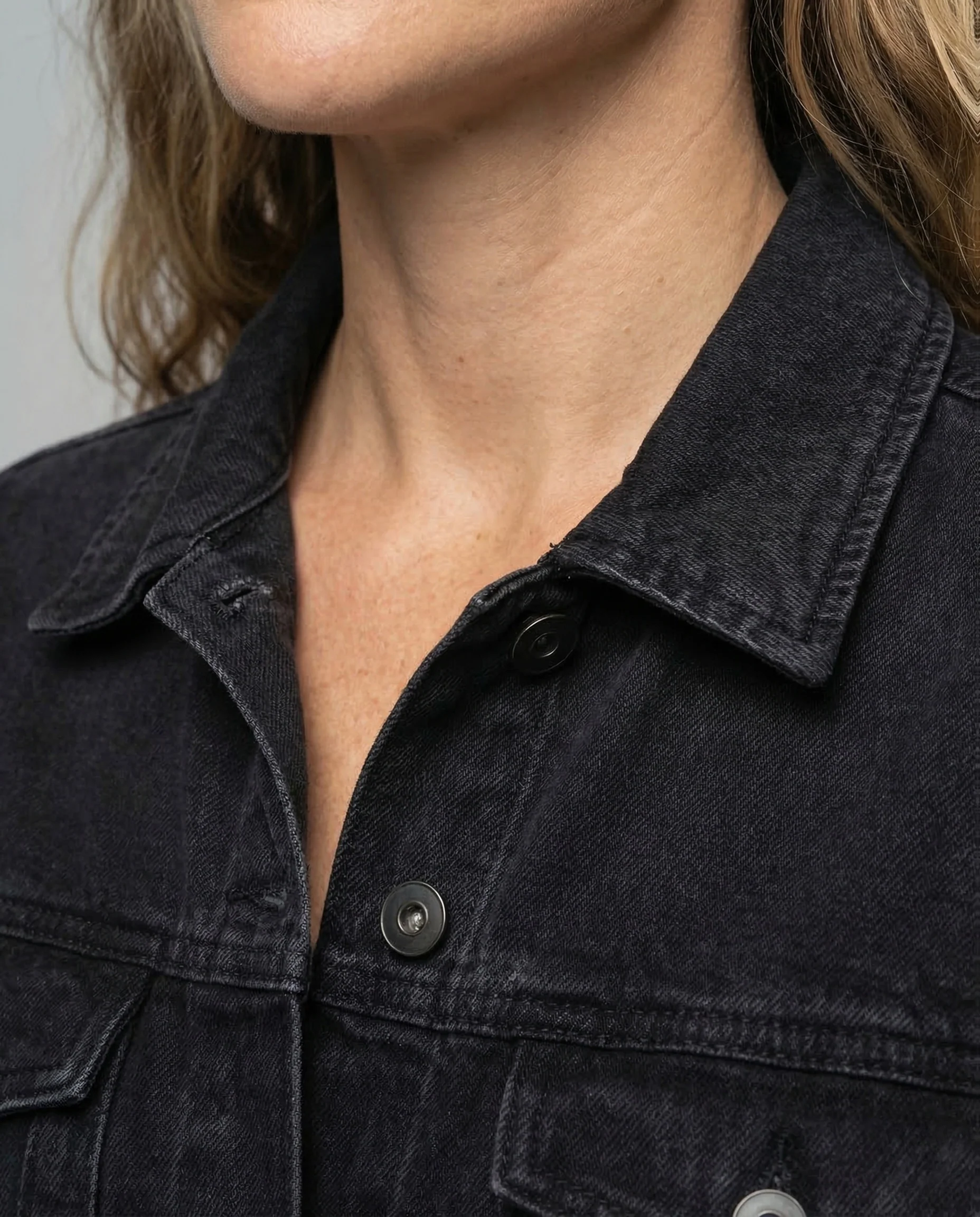 Damen Jeans Set Kurzjacke Weite Hose - Image 2