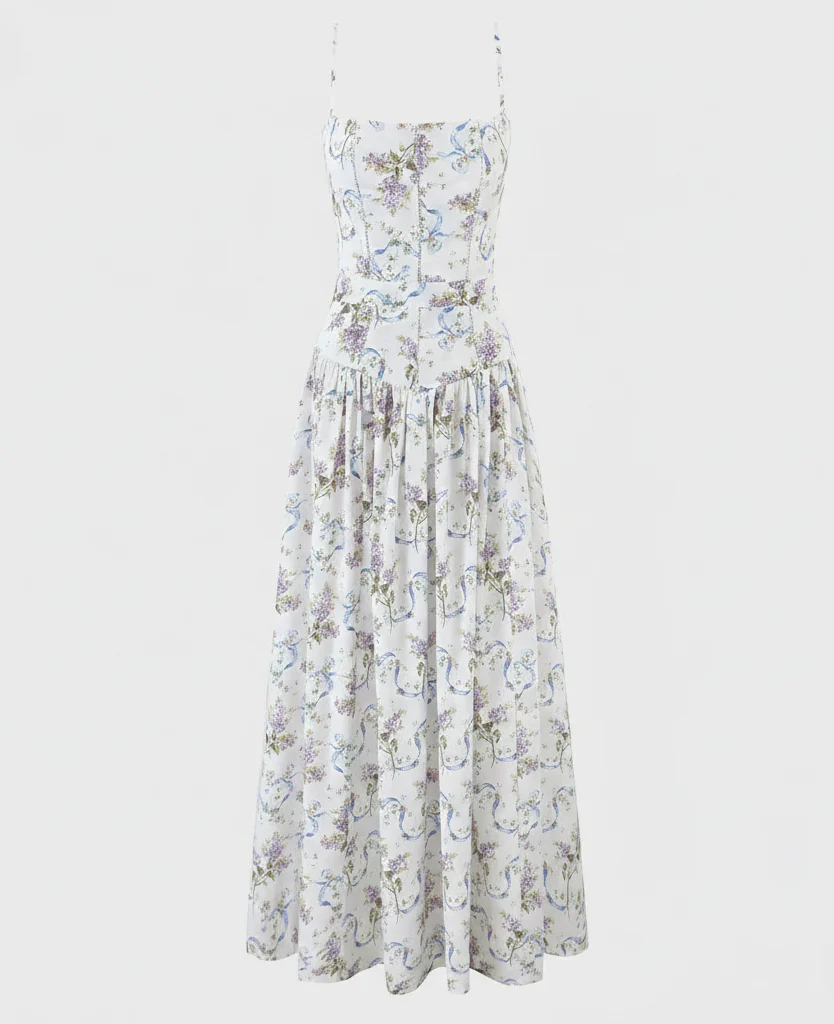 Damen Maxikleid mit Korsett Oberteil - Image 4