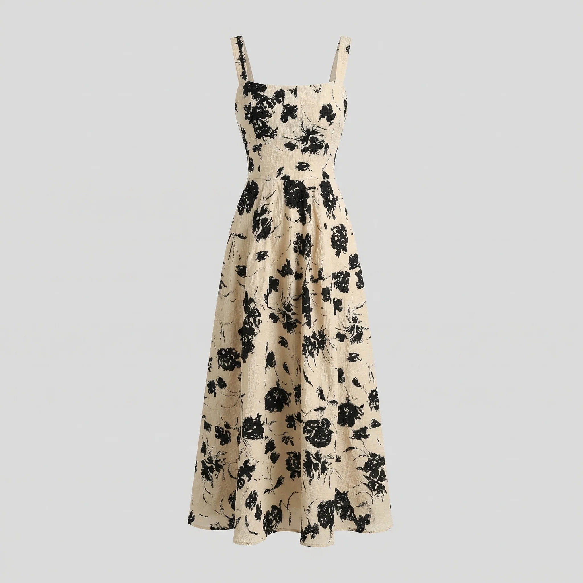 Damen Samt Maxikleid mit Faltenrock - Image 5