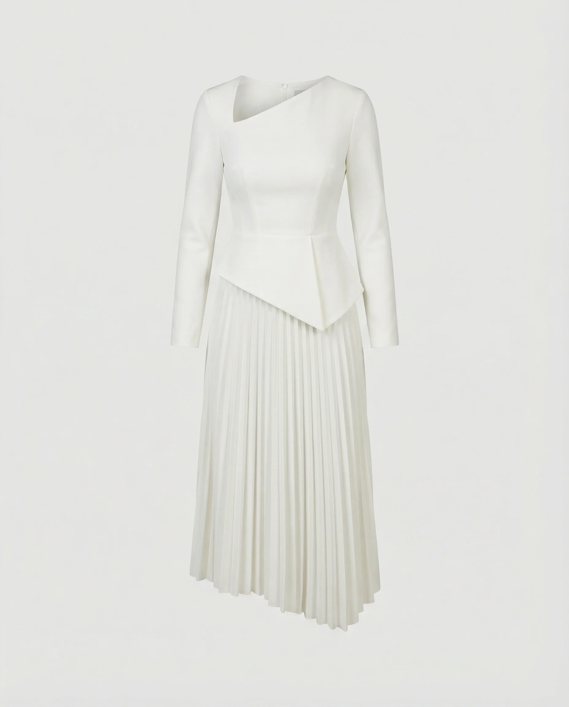Damen Midikleid asymmetrisch mit Schößchen - Image 4