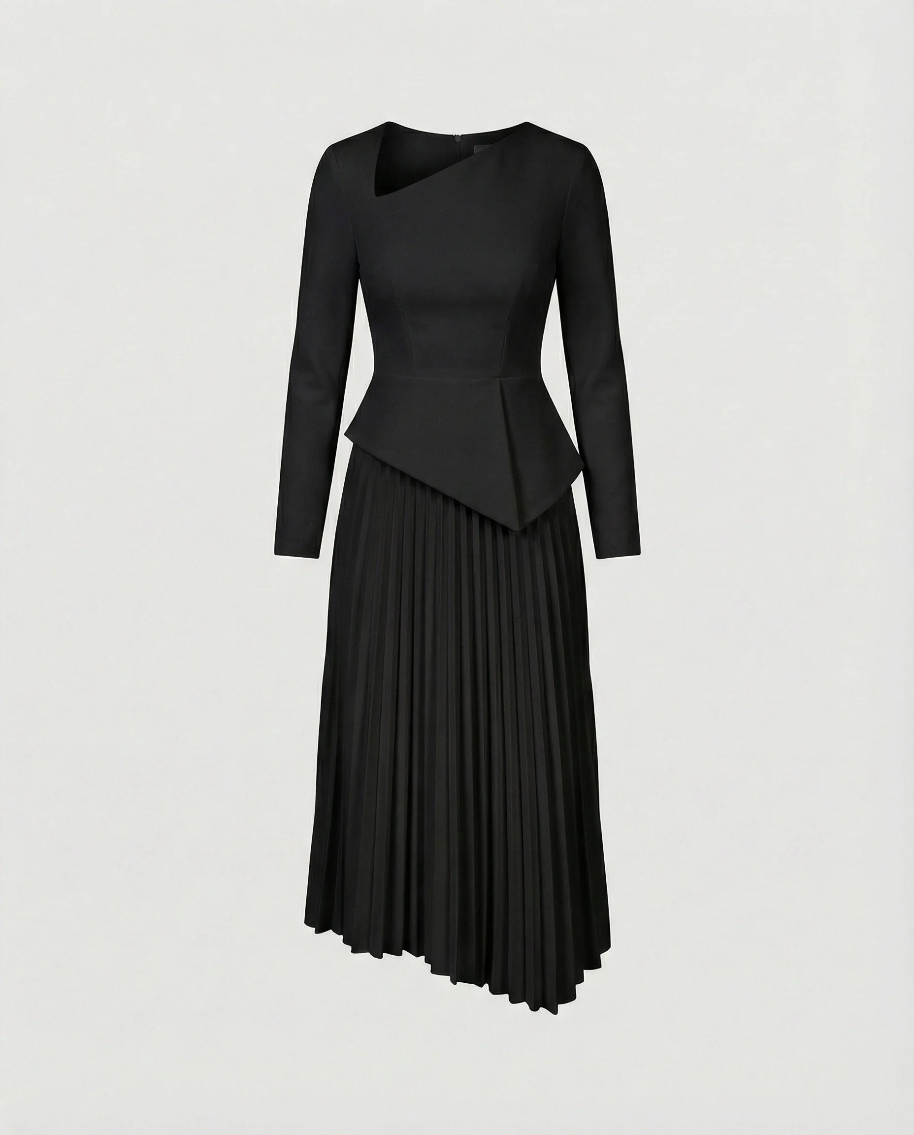Damen Midikleid asymmetrisch mit Schößchen - Image 6