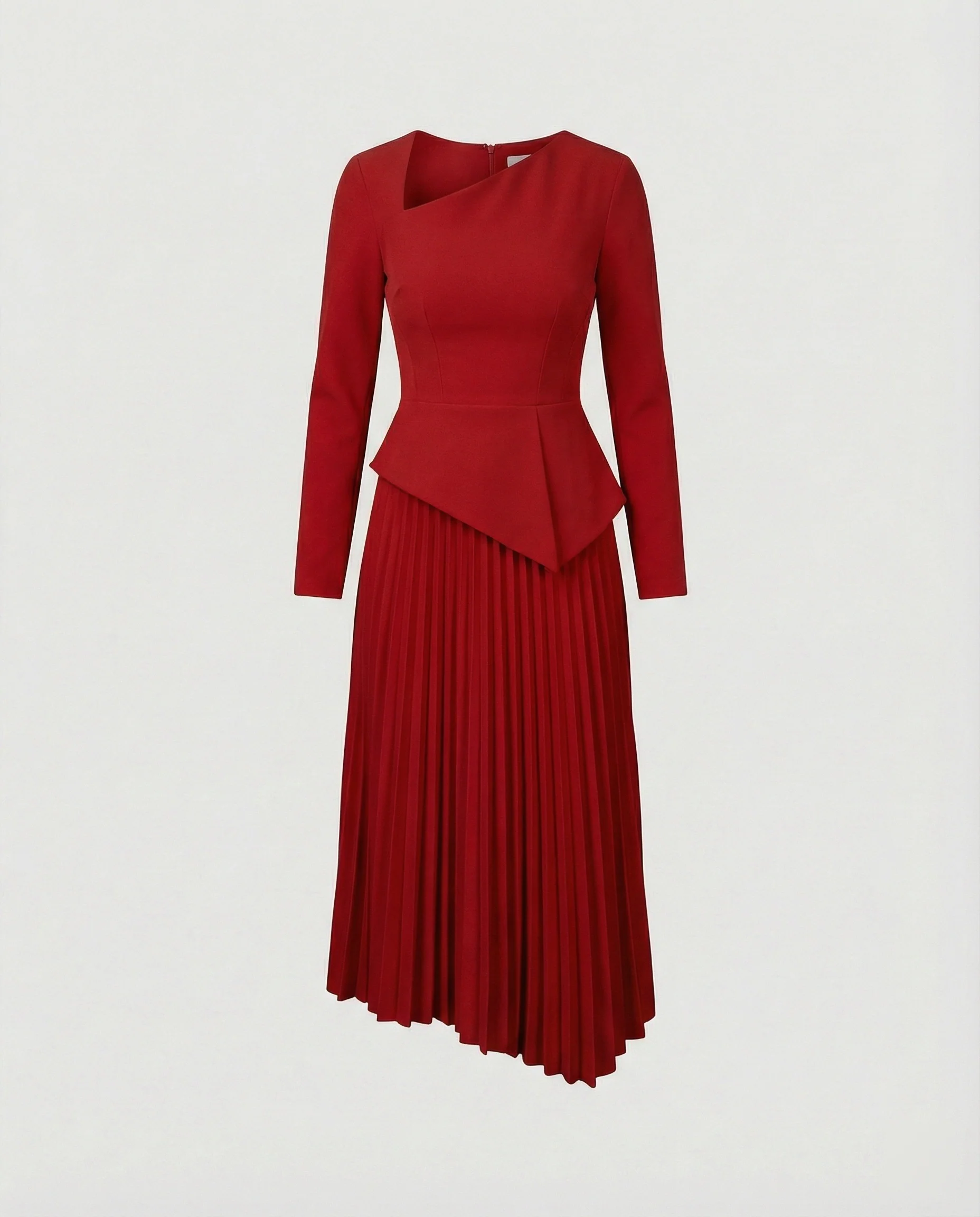 Damen Midikleid asymmetrisch mit Schößchen - Image 7