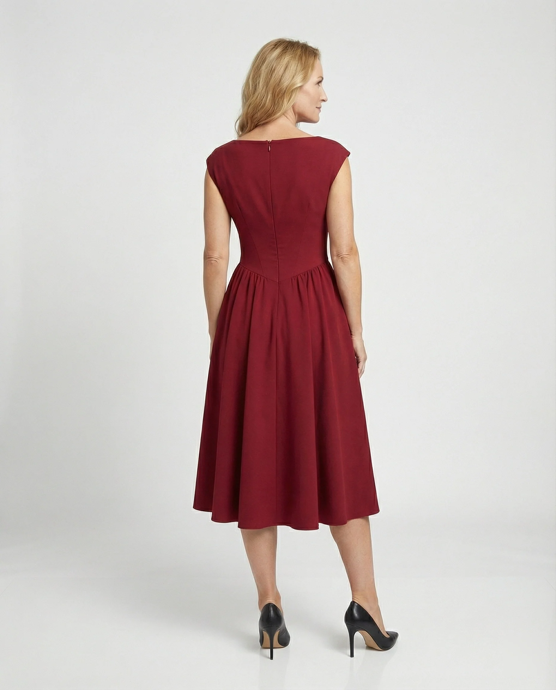 Damen Midikleid mit Tellerrock - Image 3